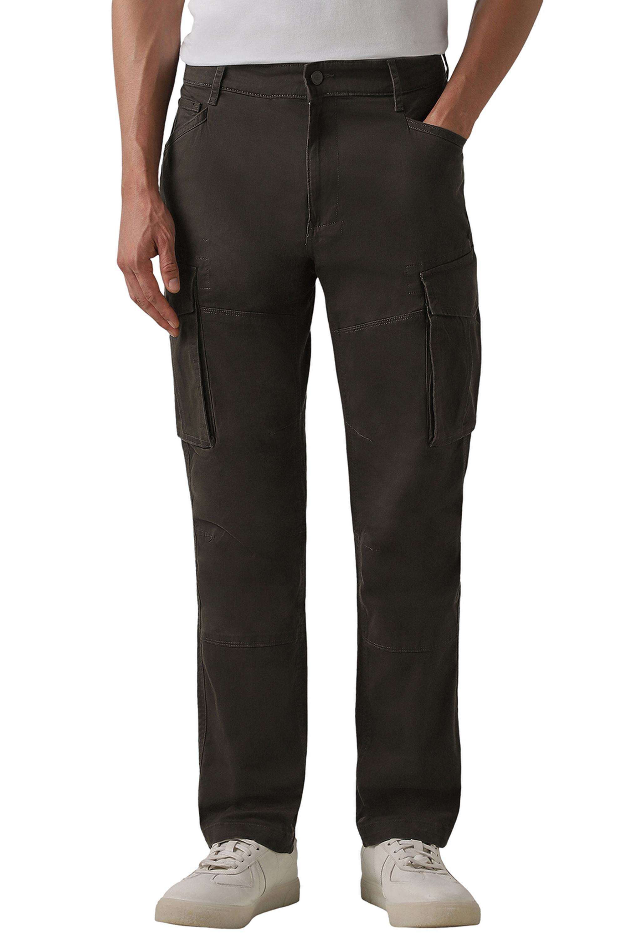 Solid-Cotton-Straight-Fit-Men-s-Casual-Trousers