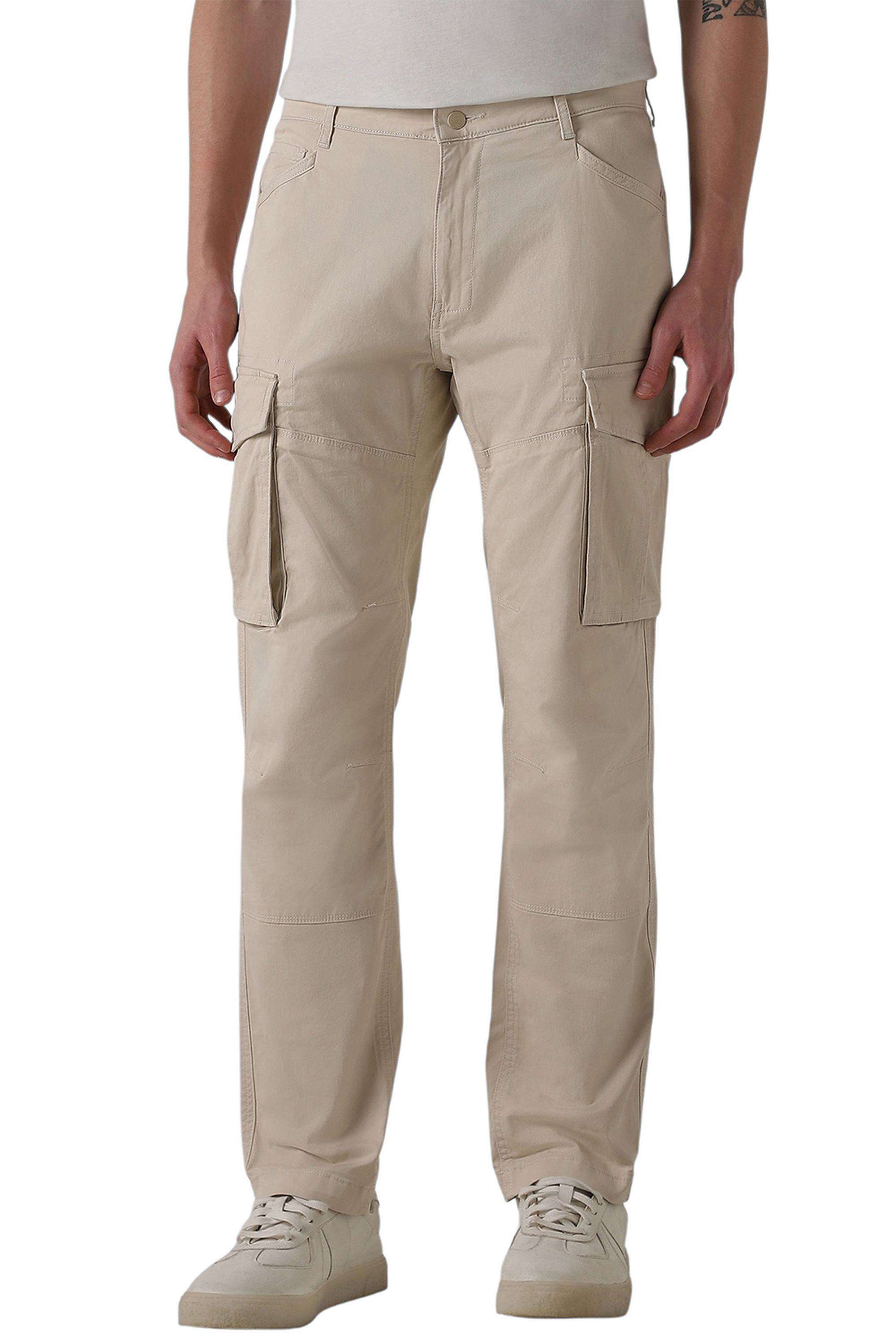 Solid-Cotton-Straight-Fit-Men-s-Casual-Trousers