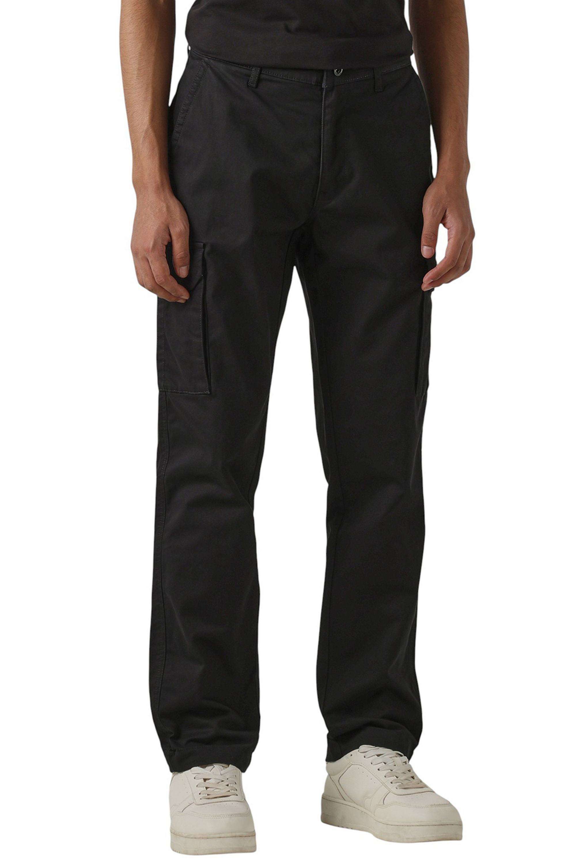 Solid-Cotton-Straight-Fit-Men-s-Casual-Trousers