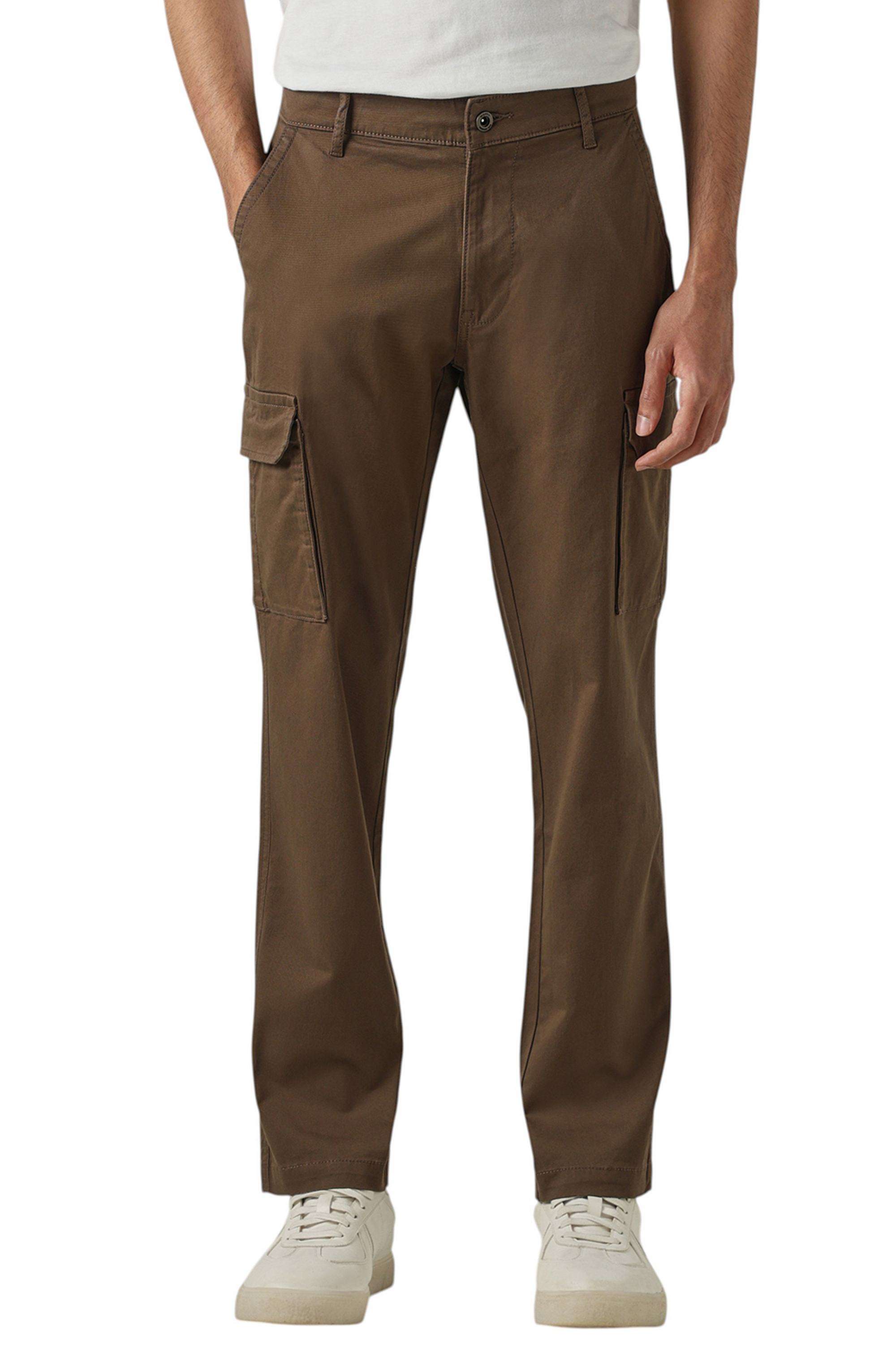 Solid-Cotton-Straight-Fit-Men-s-Casual-Trousers