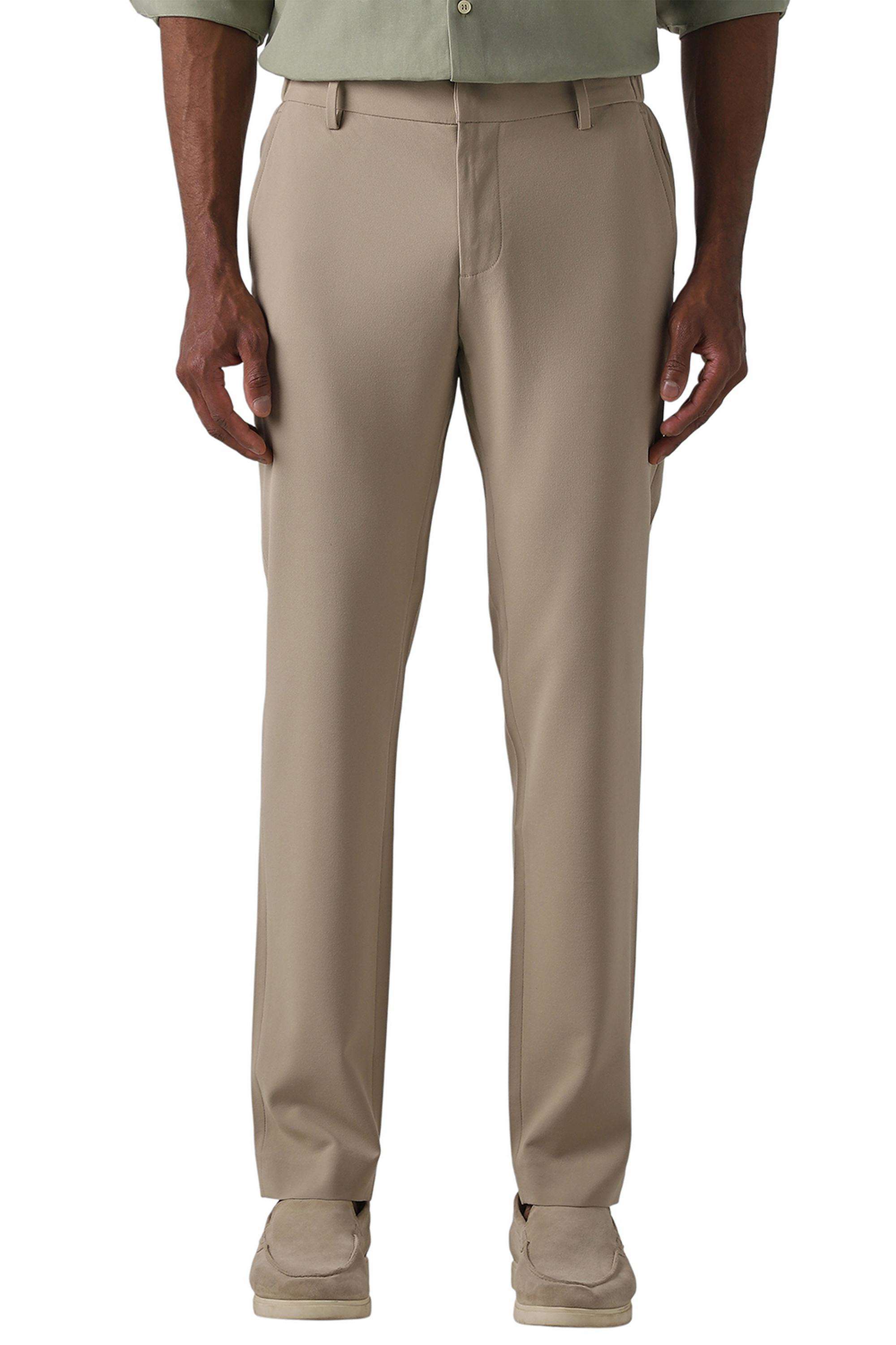 Solid-Cotton-Slim-Fit-Men-s-Casual-Trousers