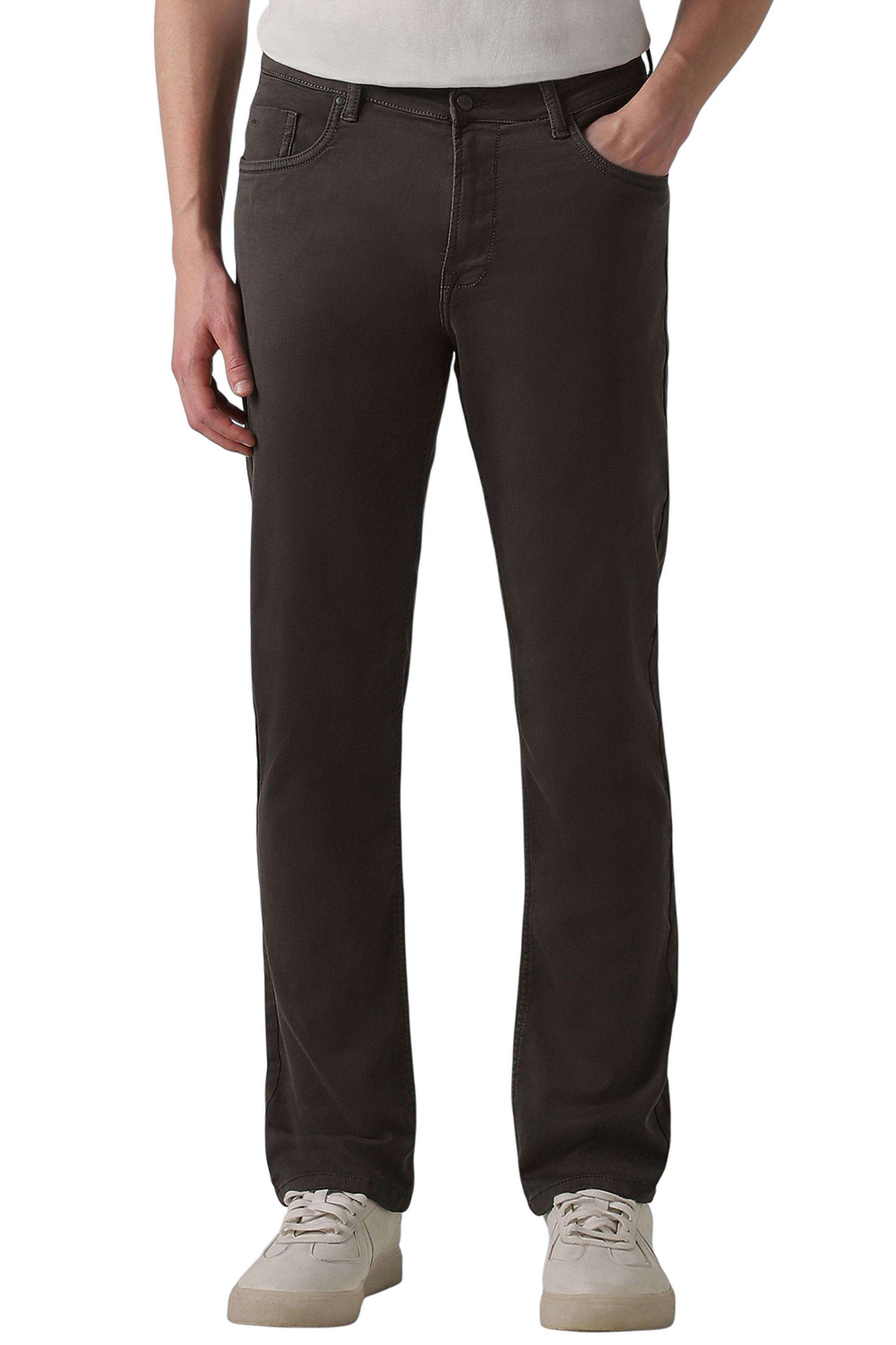 Solid-Cotton-Straight-Fit-Men-s-Casual-Trousers