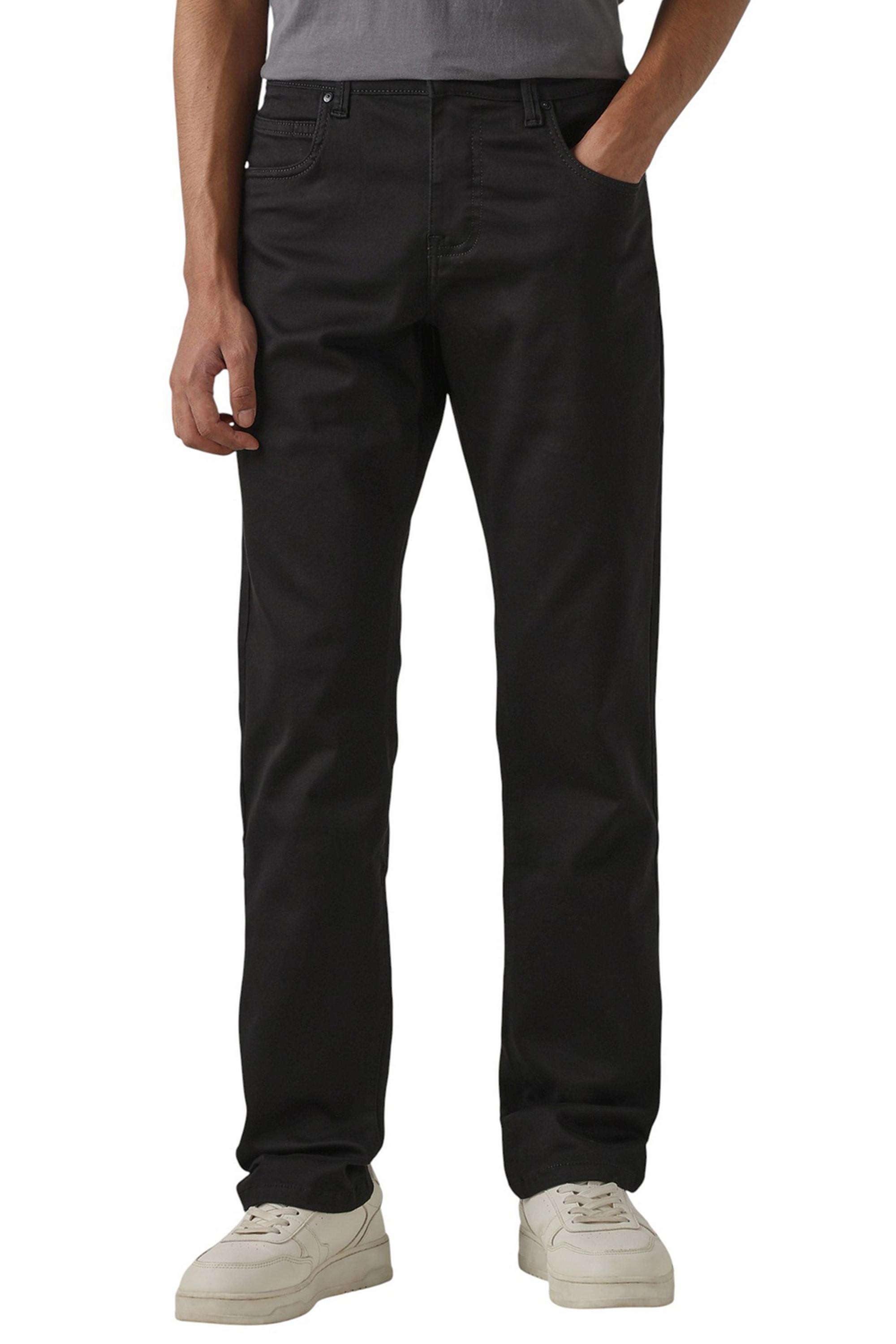 Solid-Cotton-Straight-Fit-Men-s-Trousers