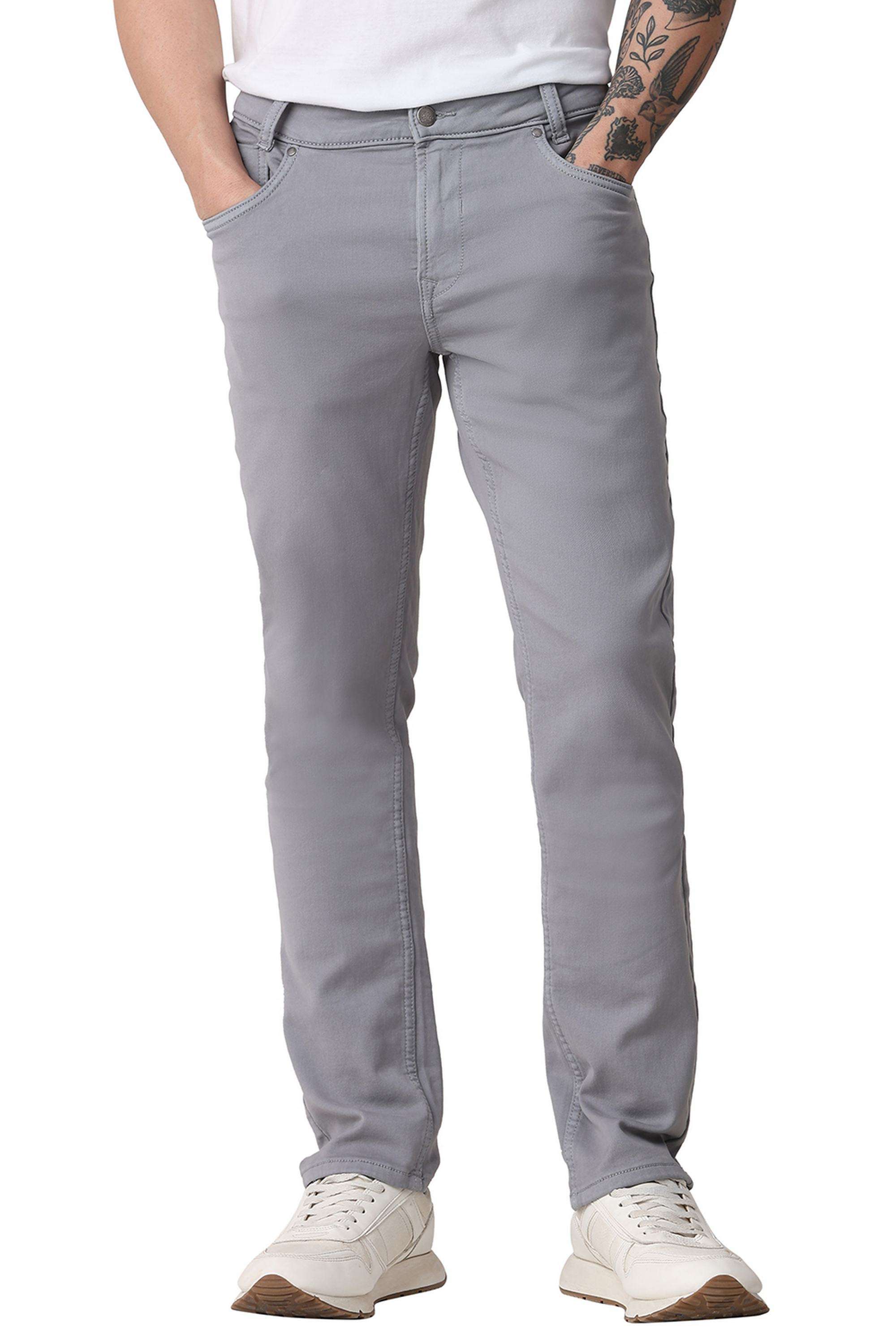 Solid-Cotton-Slim-Fit-Men-s-Casual-Trousers