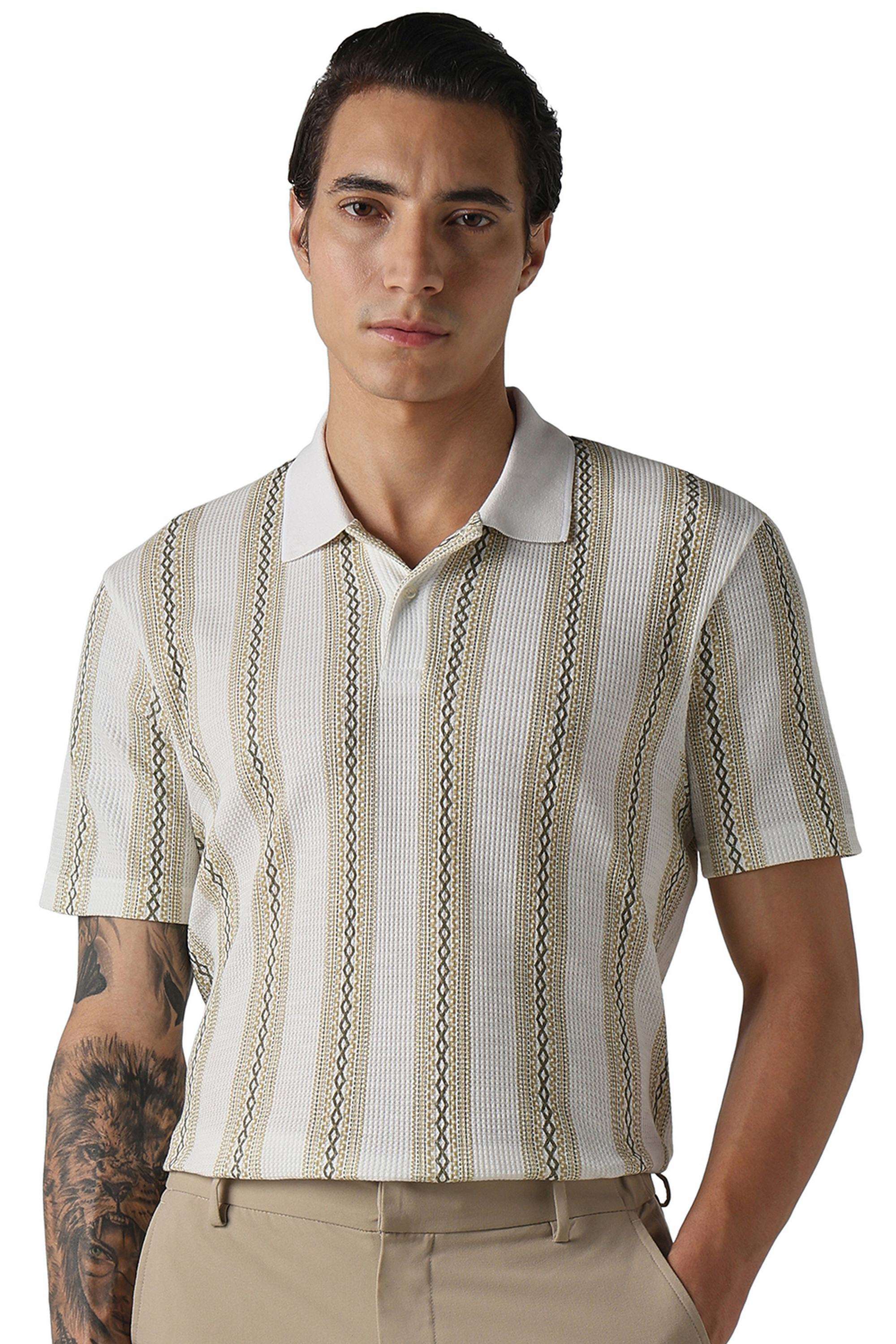 Stripes-Cotton-Collared-Men-s-T-Shirt