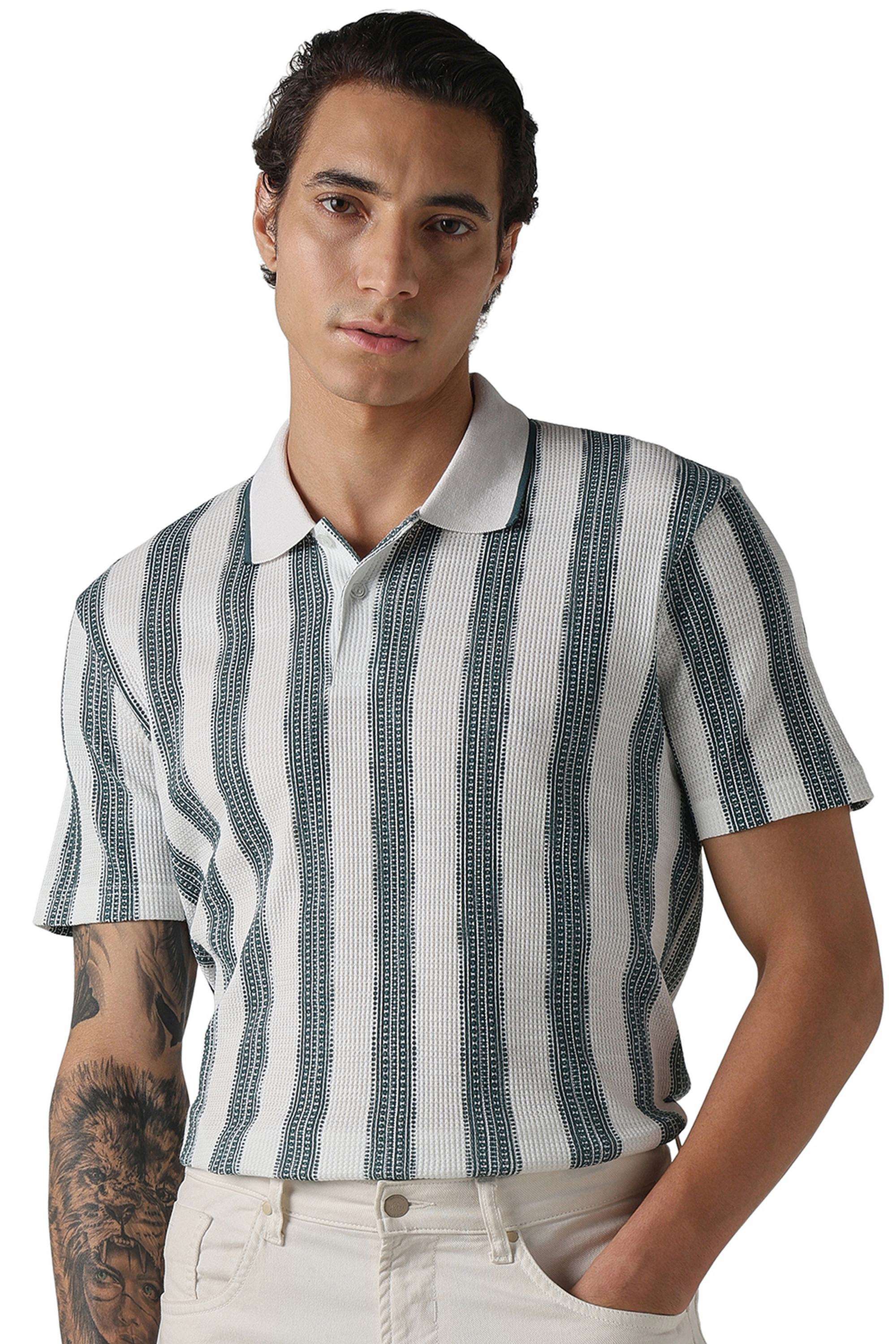 Stripes-Cotton-Collared-Men-s-T-Shirt