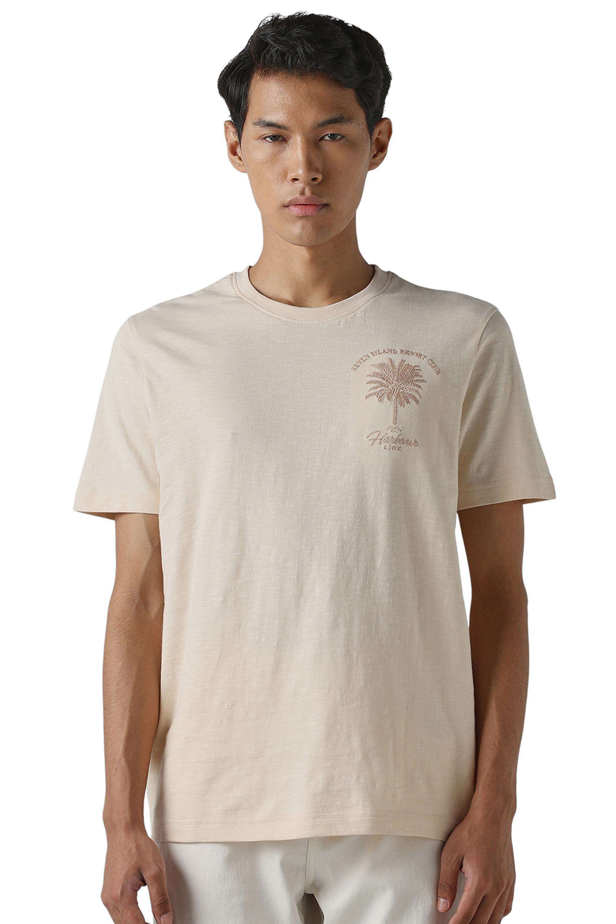Solid-Cotton-Round-Neck-Men-s-T-Shirt