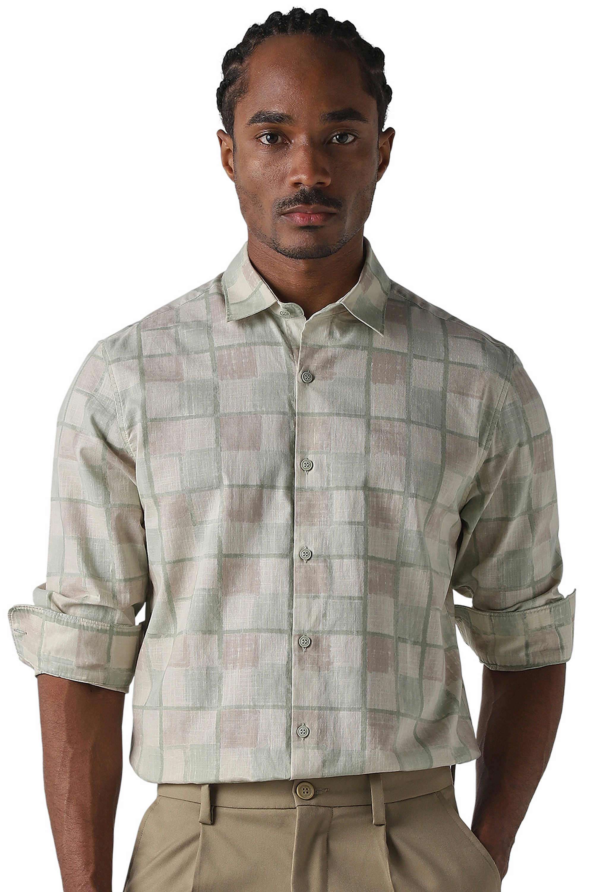 Checks-Cotton-Regular-Fit-Men-s-Casual-Wear-Shirt