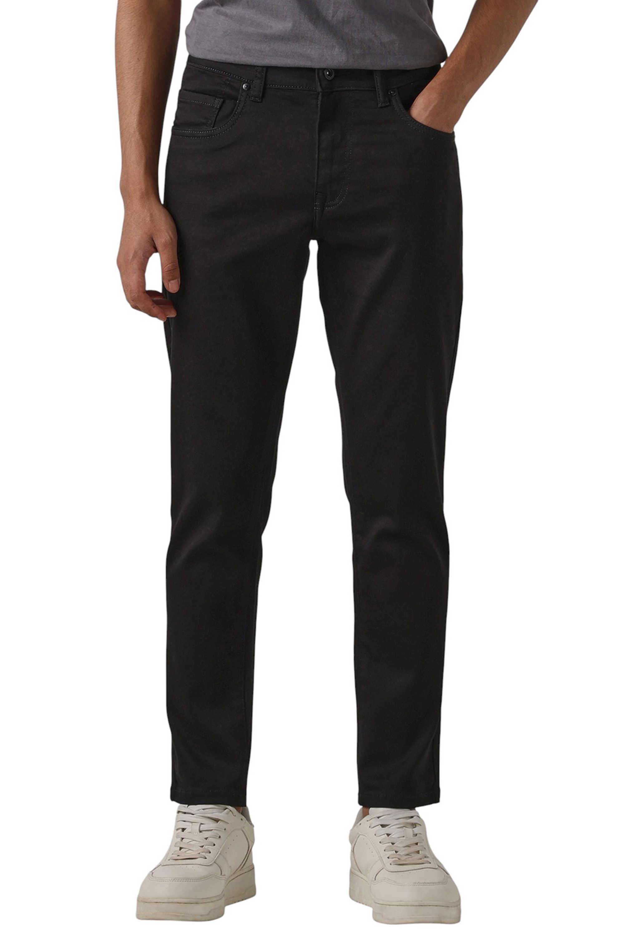 Solid-Cotton-Super-Slim-Fit-Men-s-Casual-Wear-Trousers