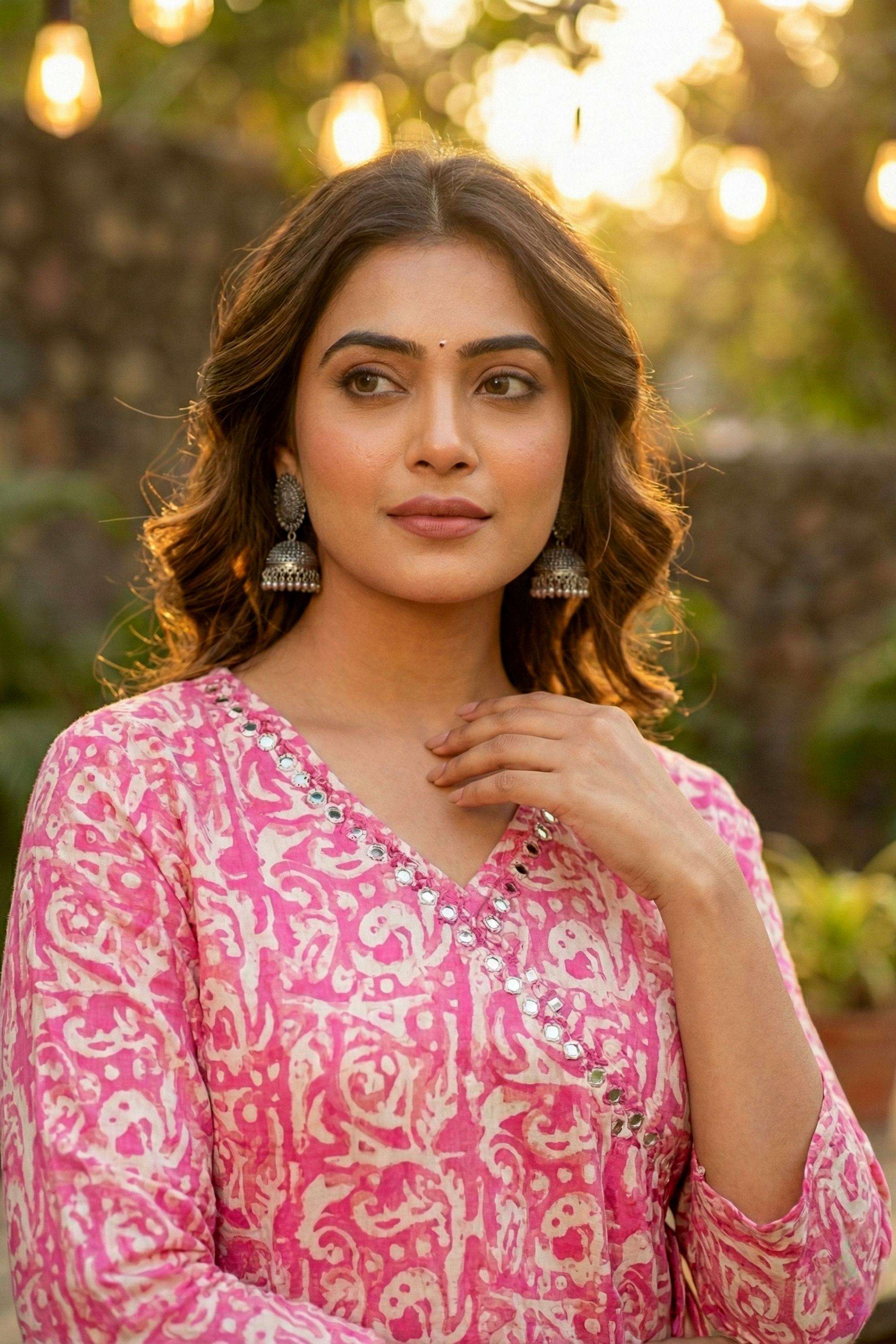 Printed-Muslin-V-Neck-Women-Kurta-with-Pant-and-Dupatta