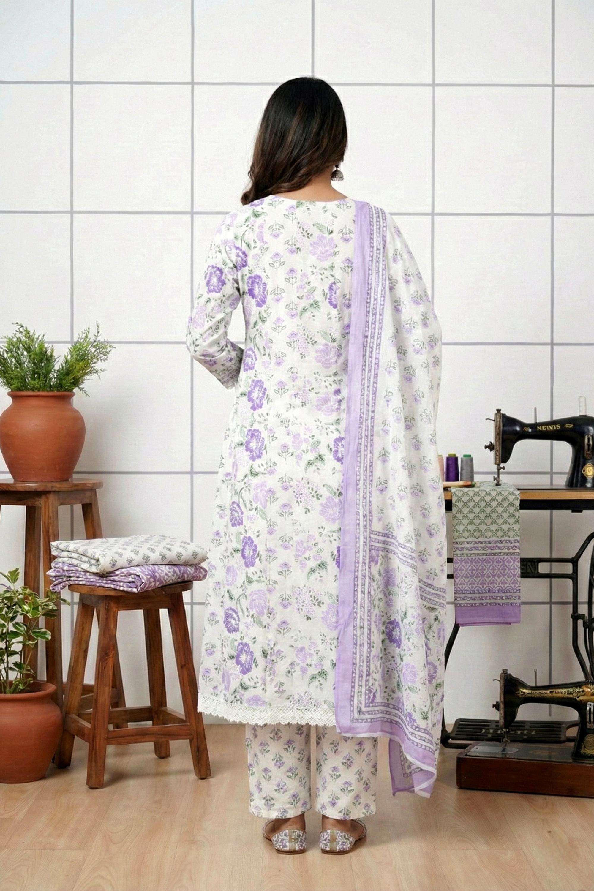 Floral-Cotton-Round-Neck-Women-s-Ethnic-Kurta-Set