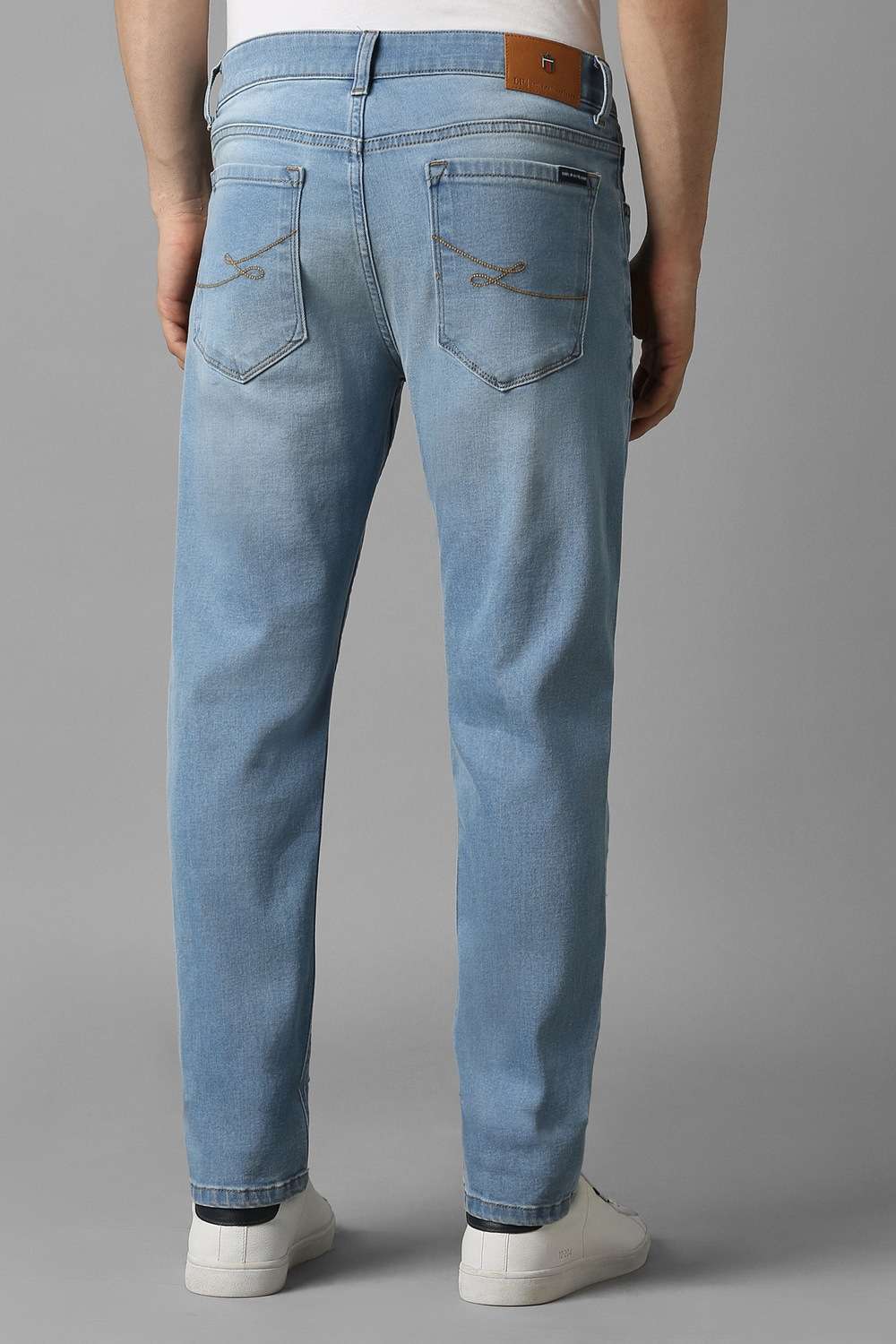 Solid-Polyester-Cotton-Super-Slim-Fit-Men-s-Jeans