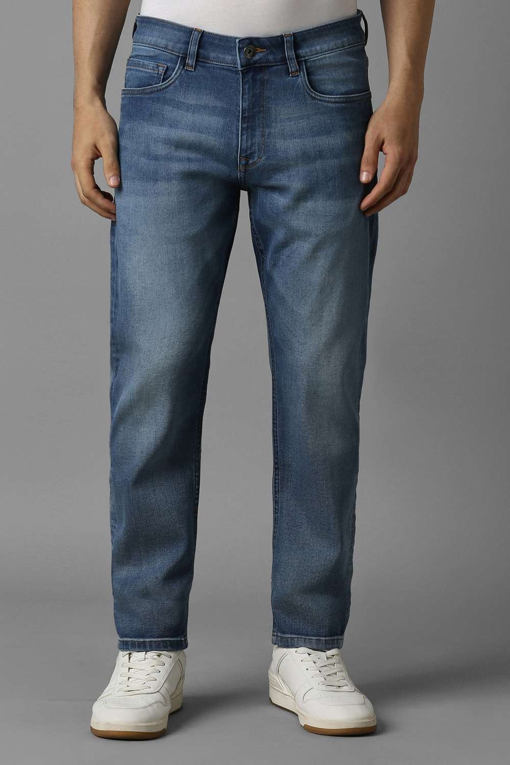 Solid-Polyester-Cotton-Super-Slim-Fit-Men-s-Jeans