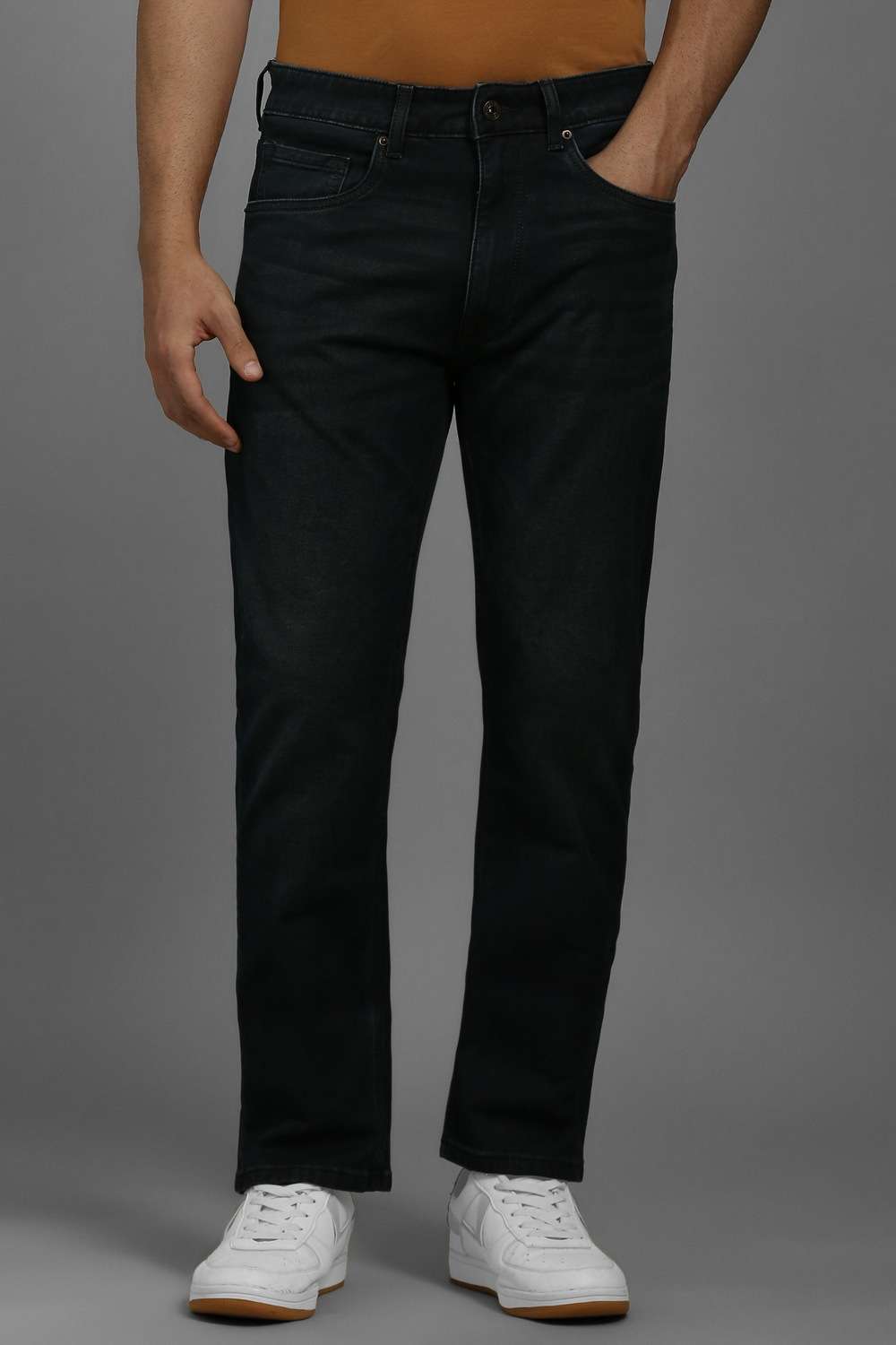 Solid-Cotton-Blend-Regular-Fit-Men-s-Jeans