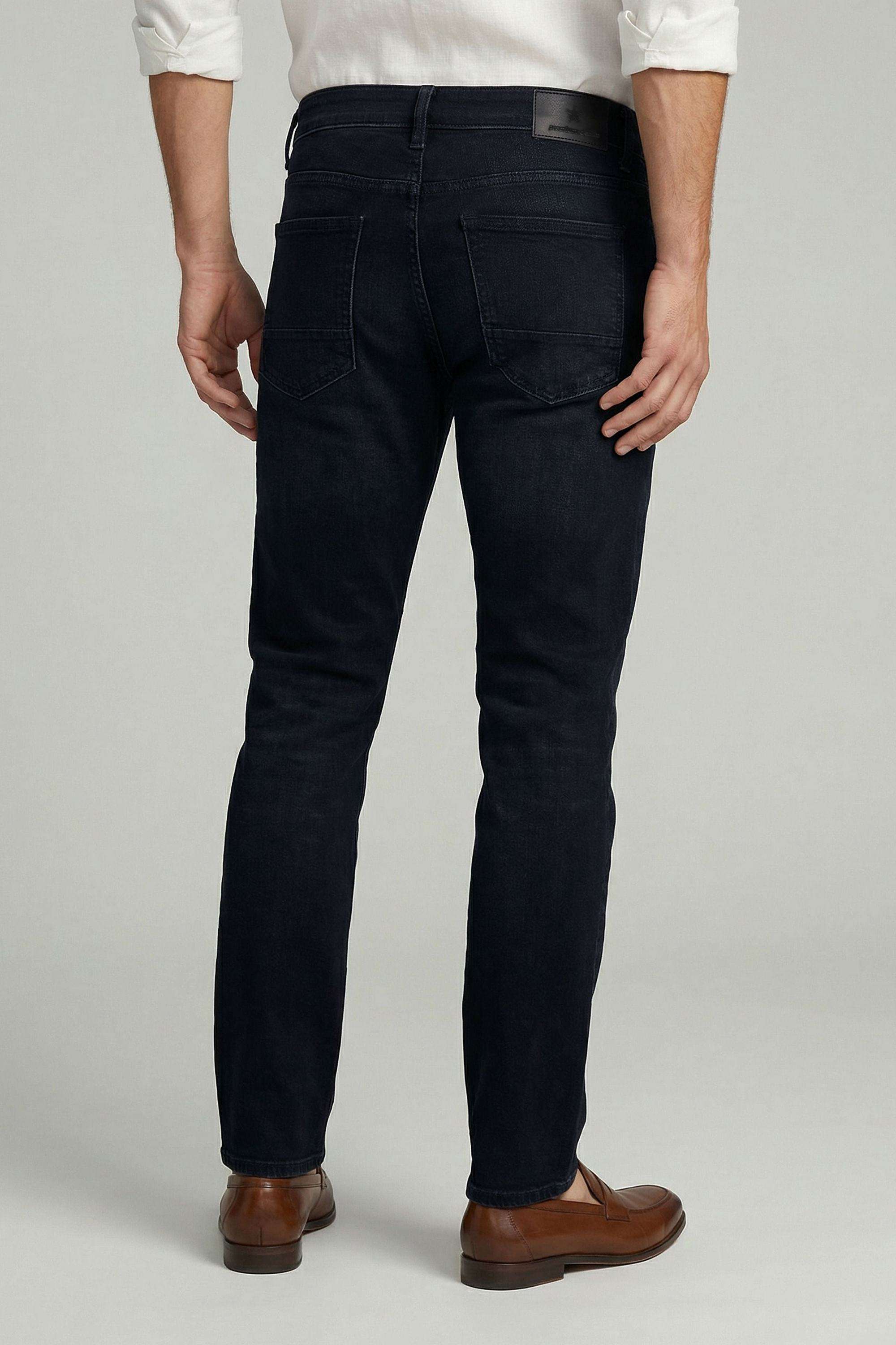 Solid-Cotton-Blend-Straight-Fit-Men-s-Jeans