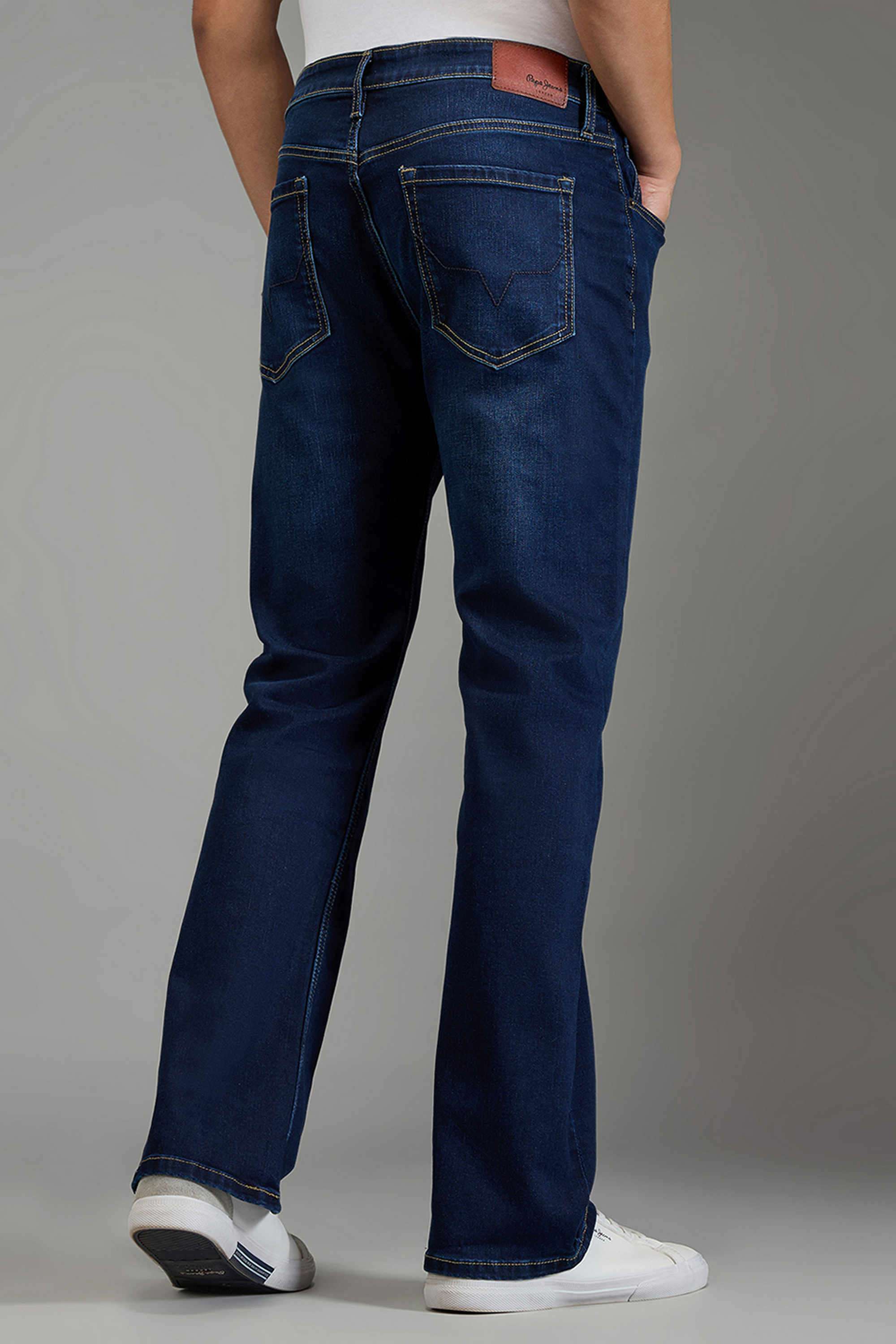 Solid-Blended-Fabric-Slim-Fit-Men-S-Jeans