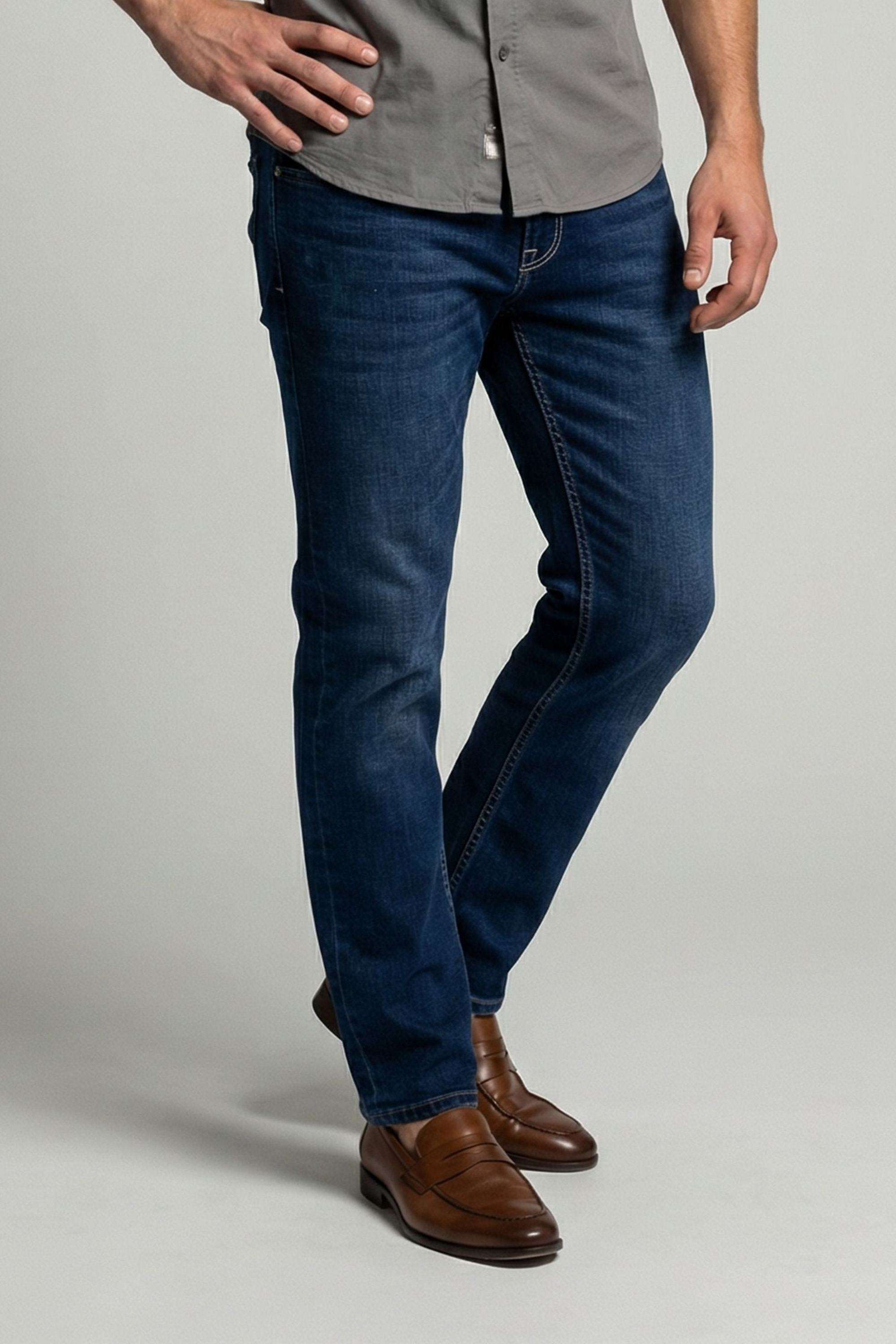 Solid-Cotton-Blend-Straight-Fit-Men-s-Jeans
