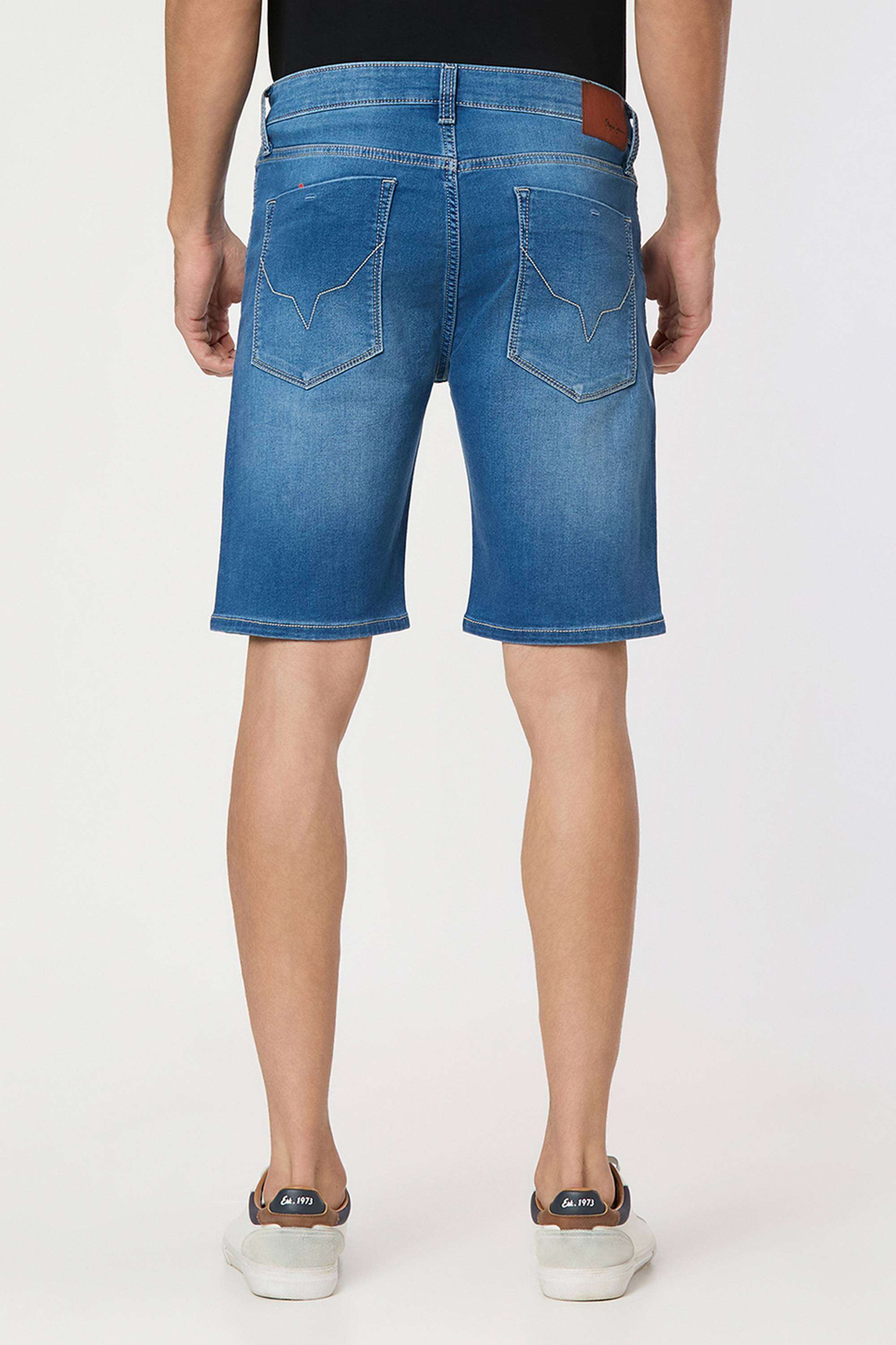 Solid-Cotton-Blend-Regular-Fit-Men-s-Shorts