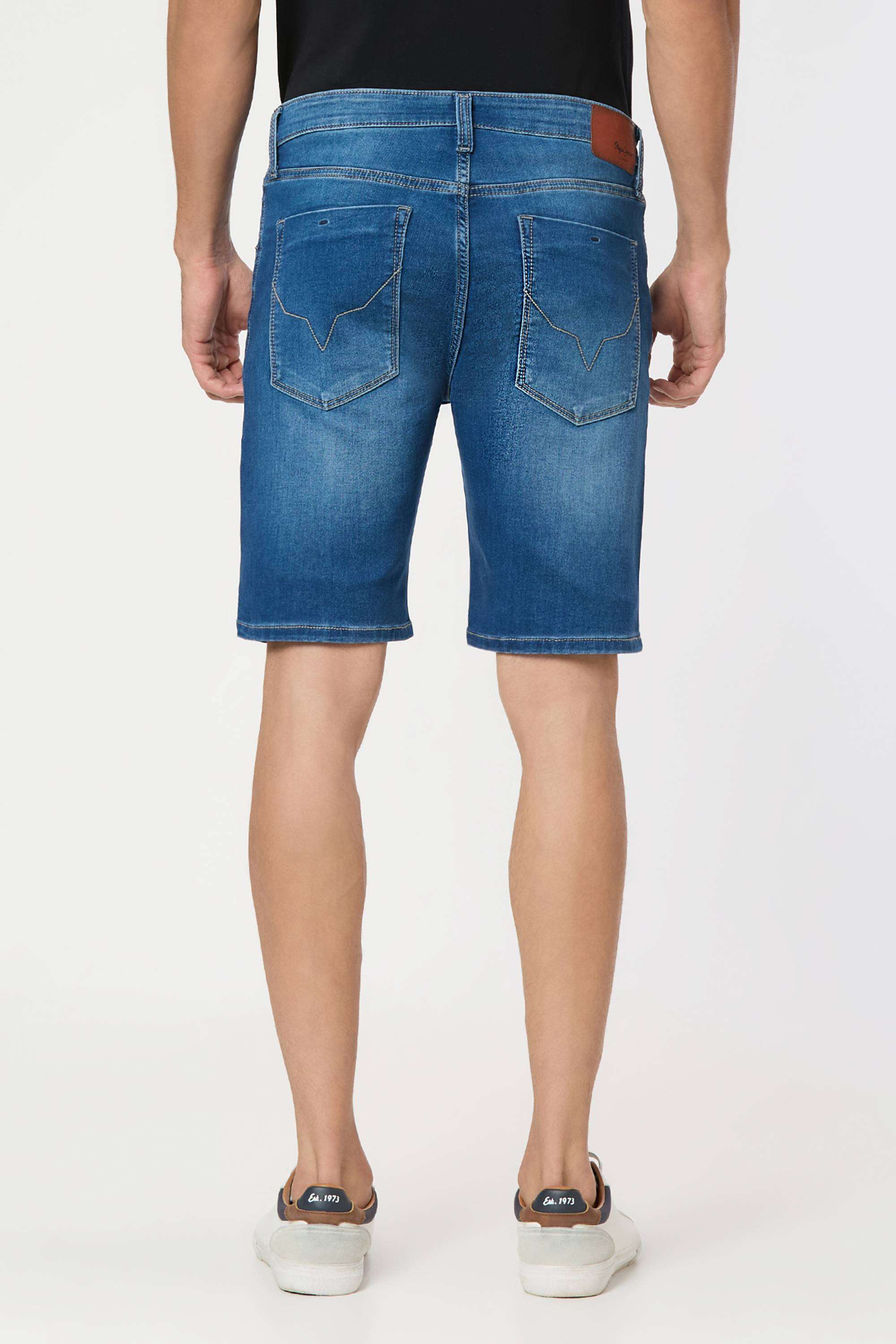 Solid-Cotton-Blend-Regular-Fit-Men-s-Shorts