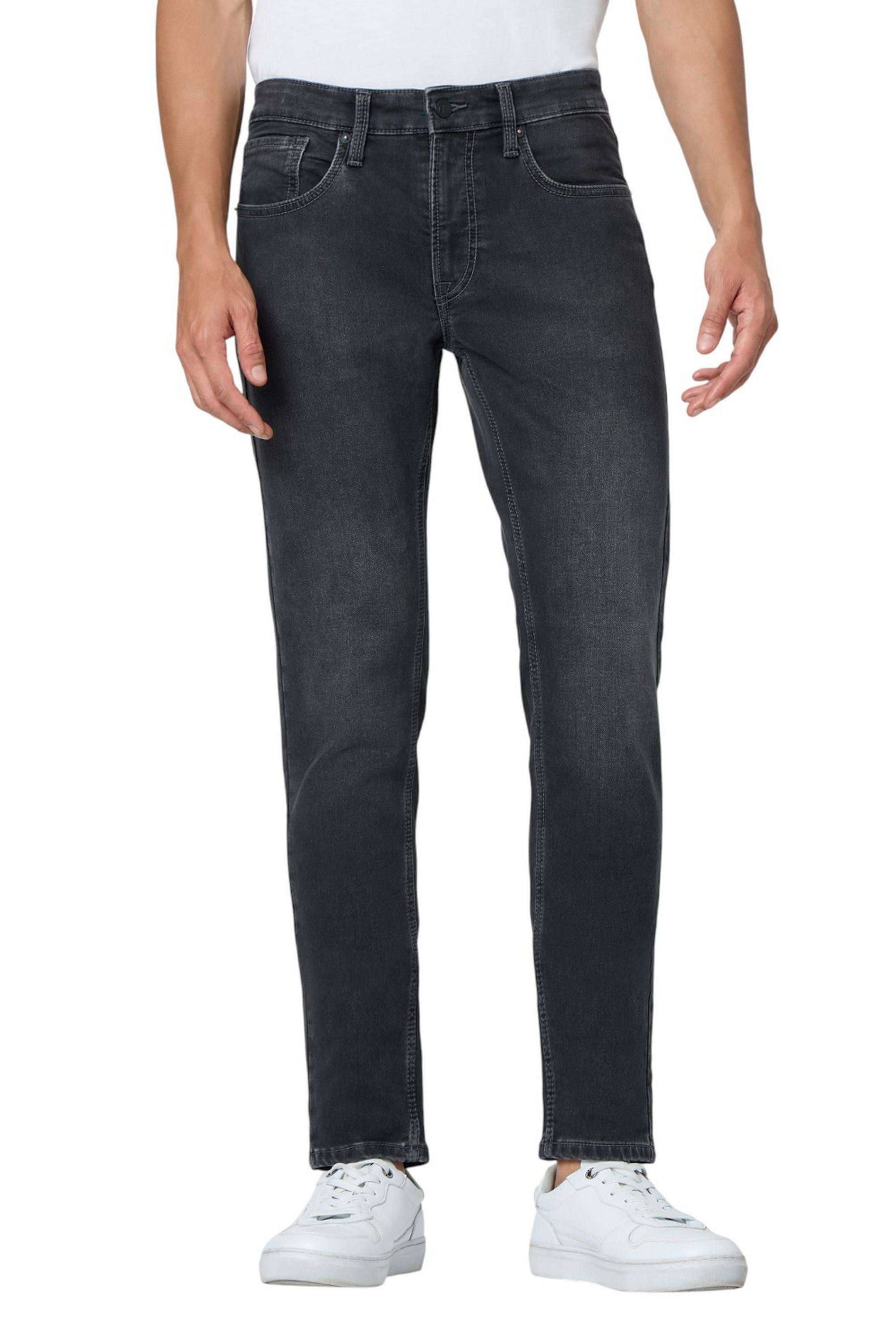 Solid-Polyester-Cotton-Slim-Fit-Men-s-Jeans