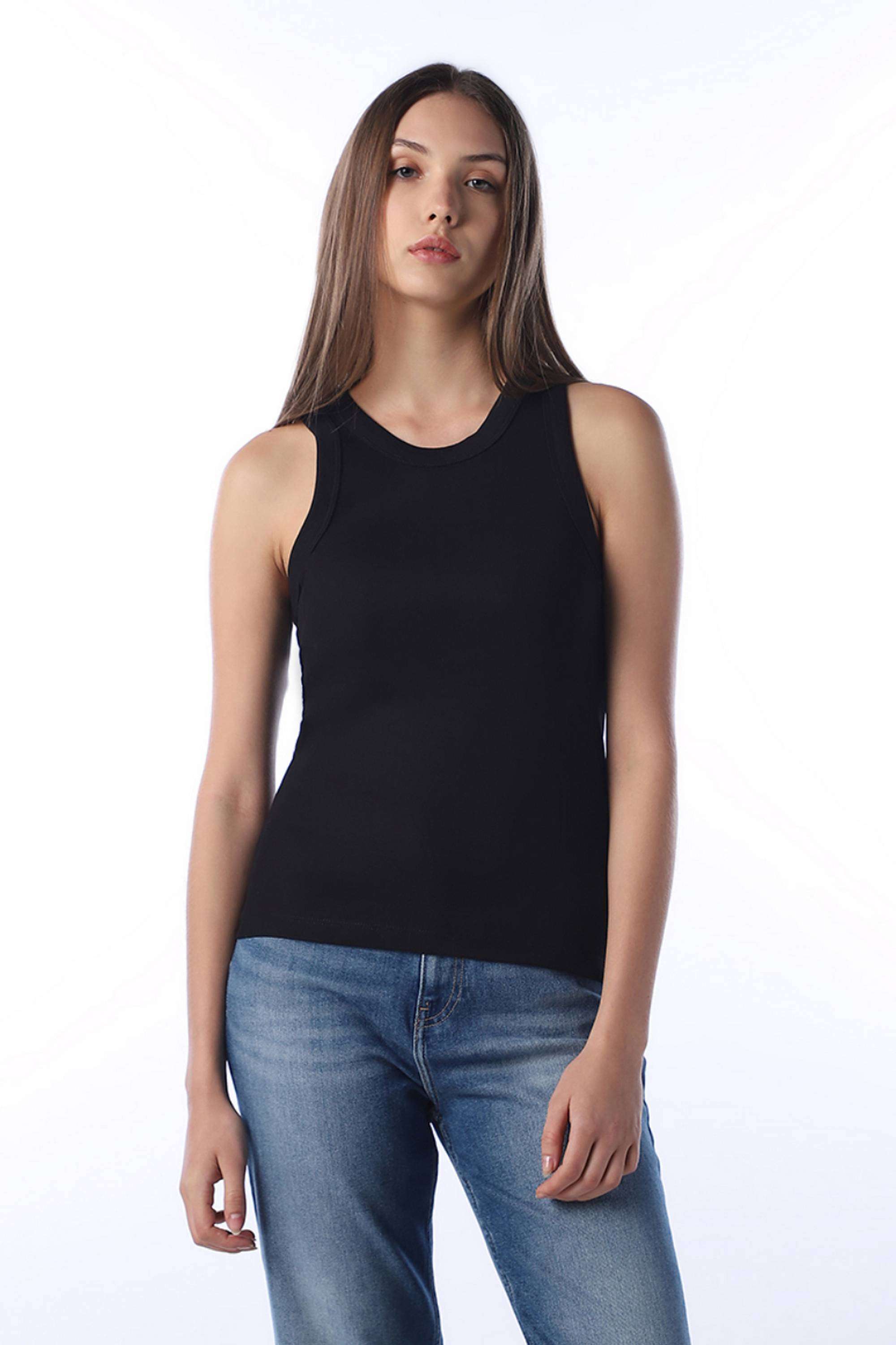 Solid-Cotton-Scoop-Neck-Women-s-Tank-Top