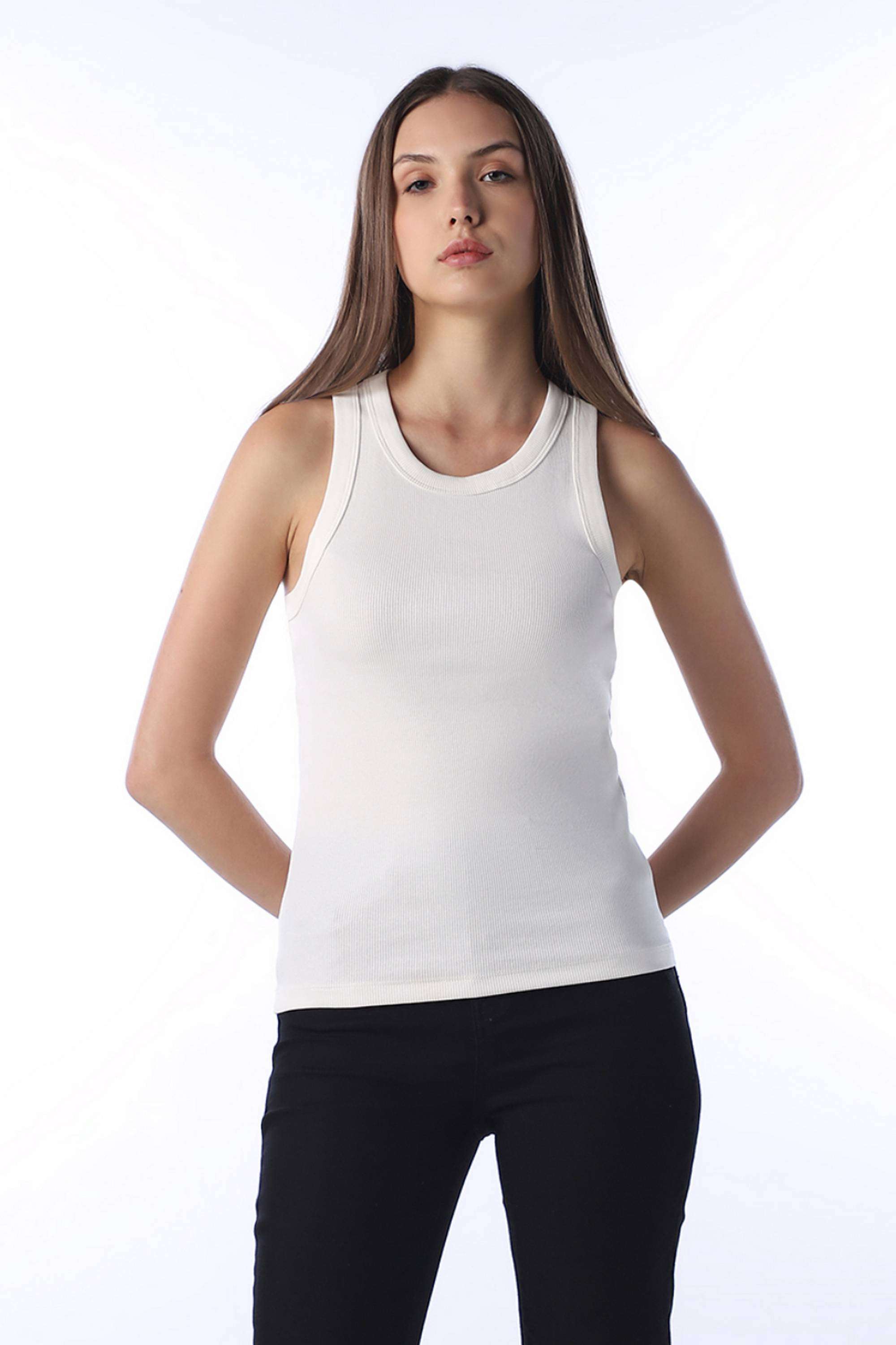Solid-Cotton-Scoop-Neck-Women-s-Tank-Top