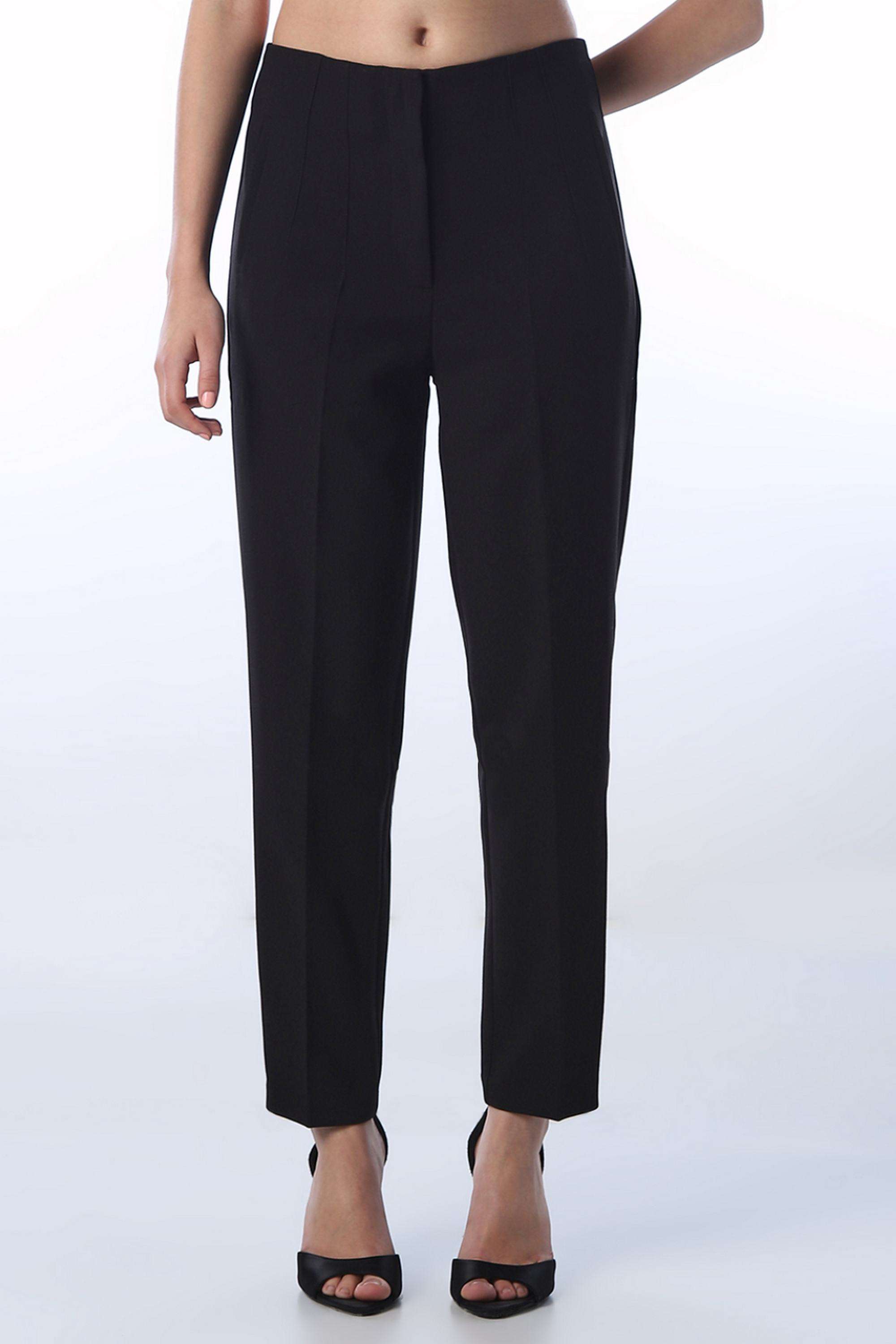 Solid-Regular-Fit-Polyester-Women-s-Casual-Wear-Pants