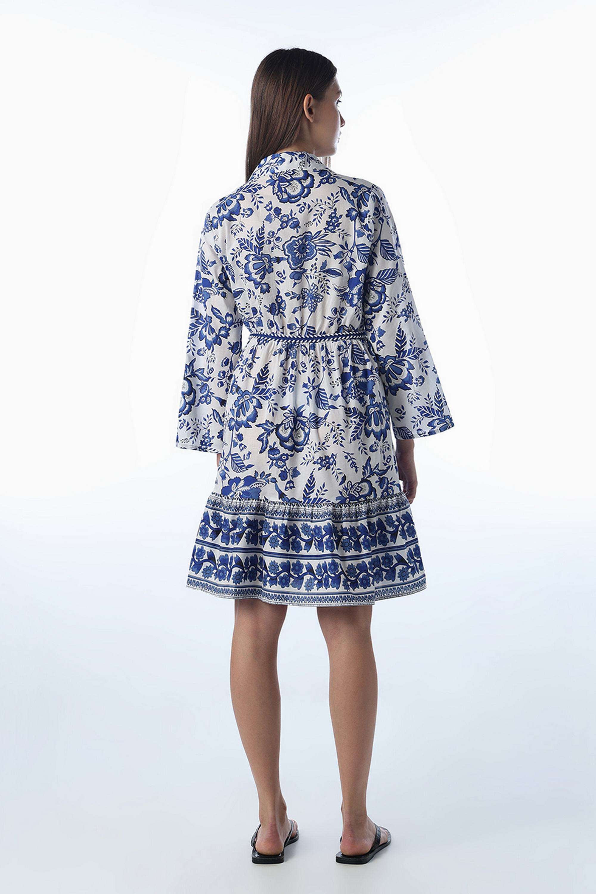 Floral-Collared-Cotton-Women-Dress