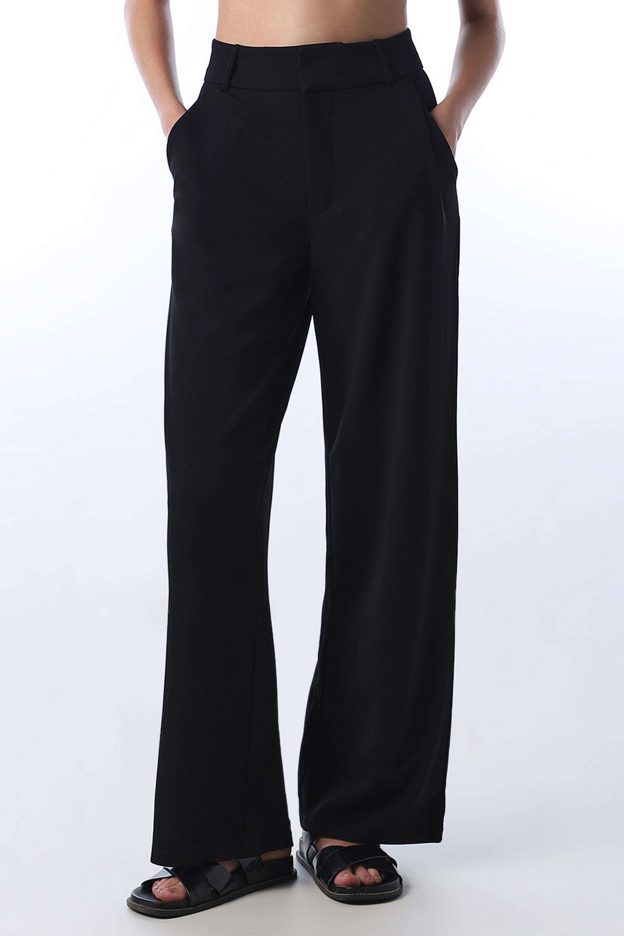 Solid-Regular-Fit-Polyester-Women-s-Casual-Wear-Pants