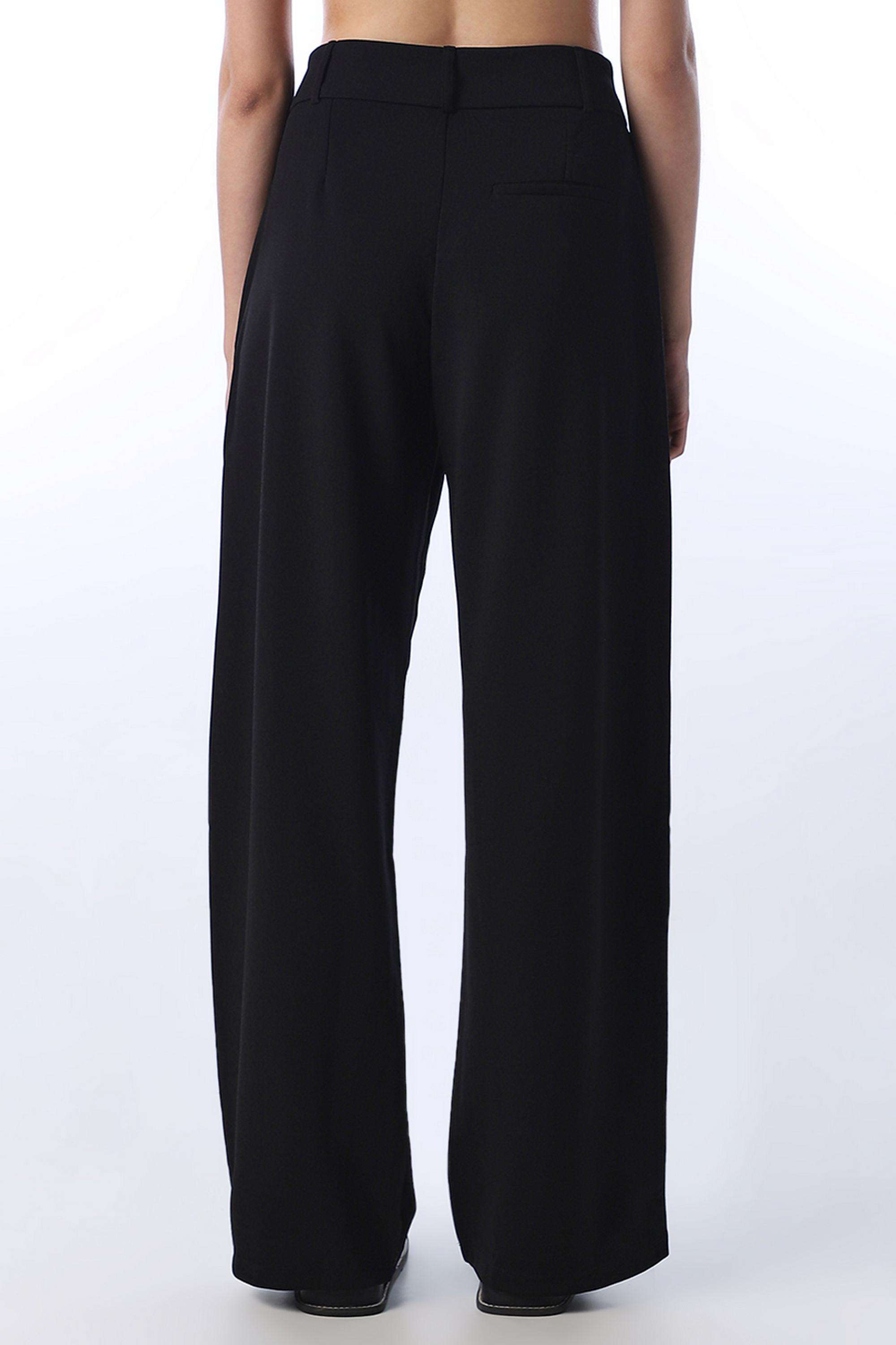Solid-Regular-Fit-Polyester-Women-s-Casual-Wear-Pants
