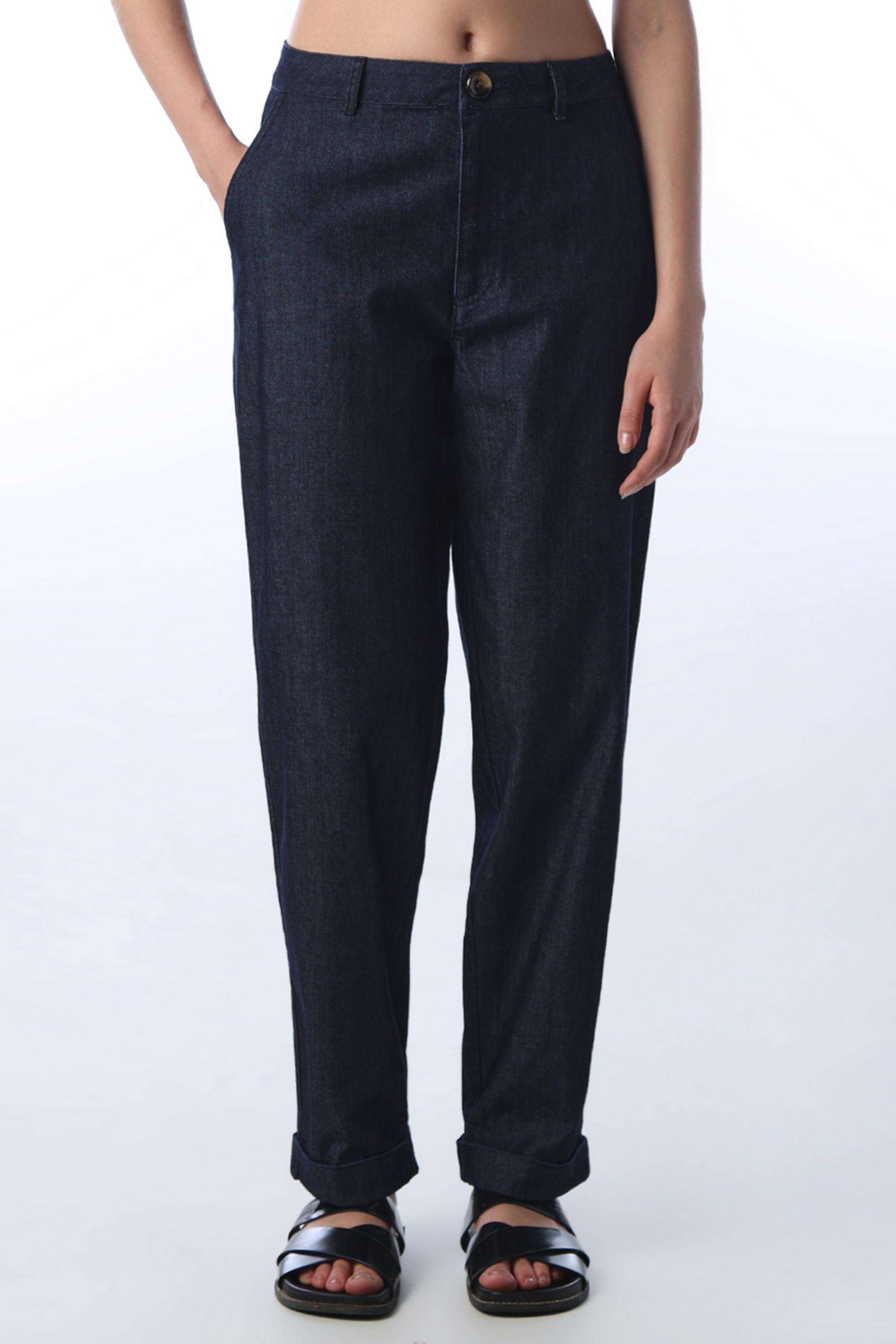 Solid-Straight-Fit-Cotton-Women-s-Casual-Wear-Jeans