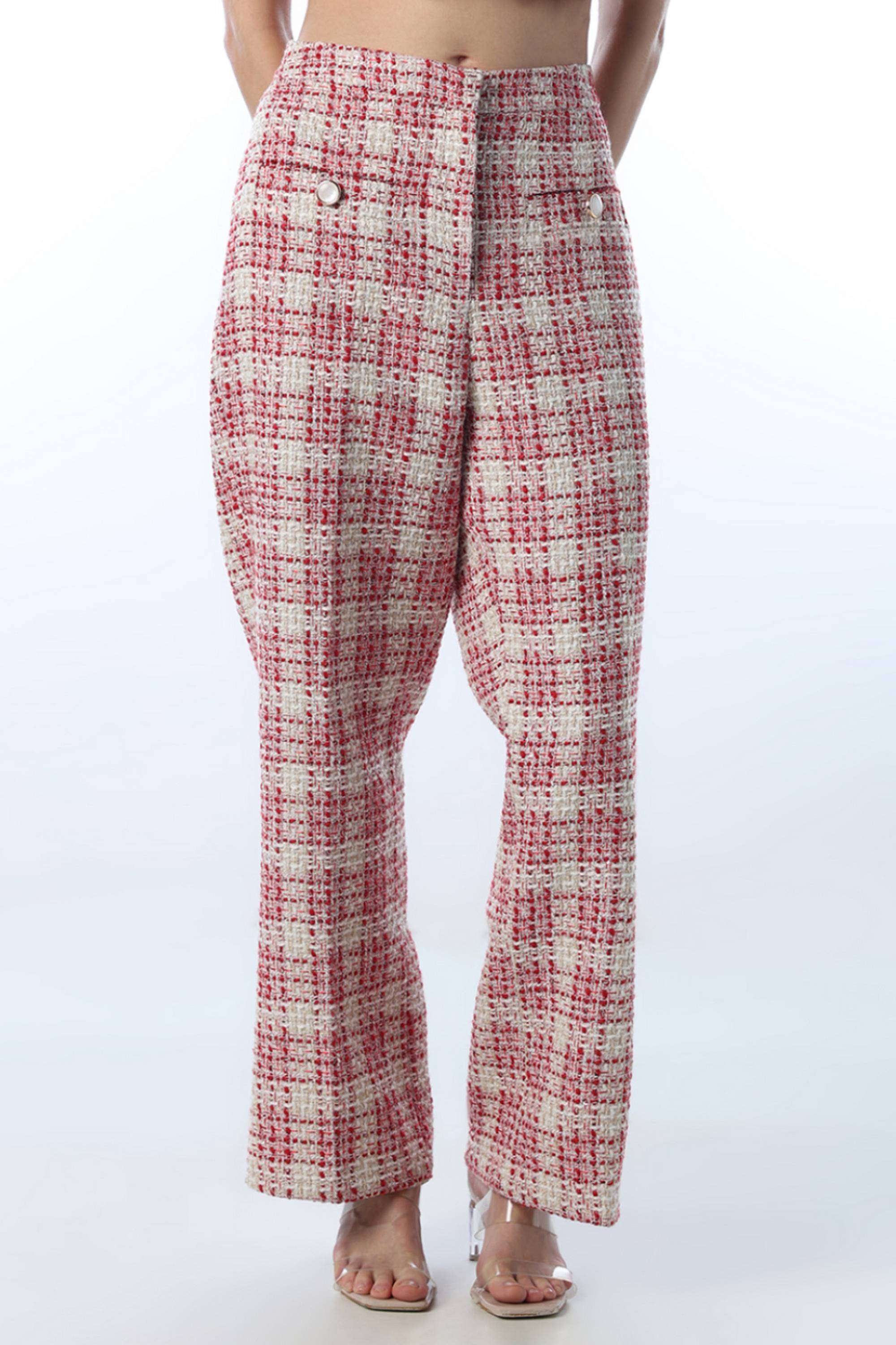 Checks-Regular-Fit-Polyester-Women-s-Casual-Wear-Pants
