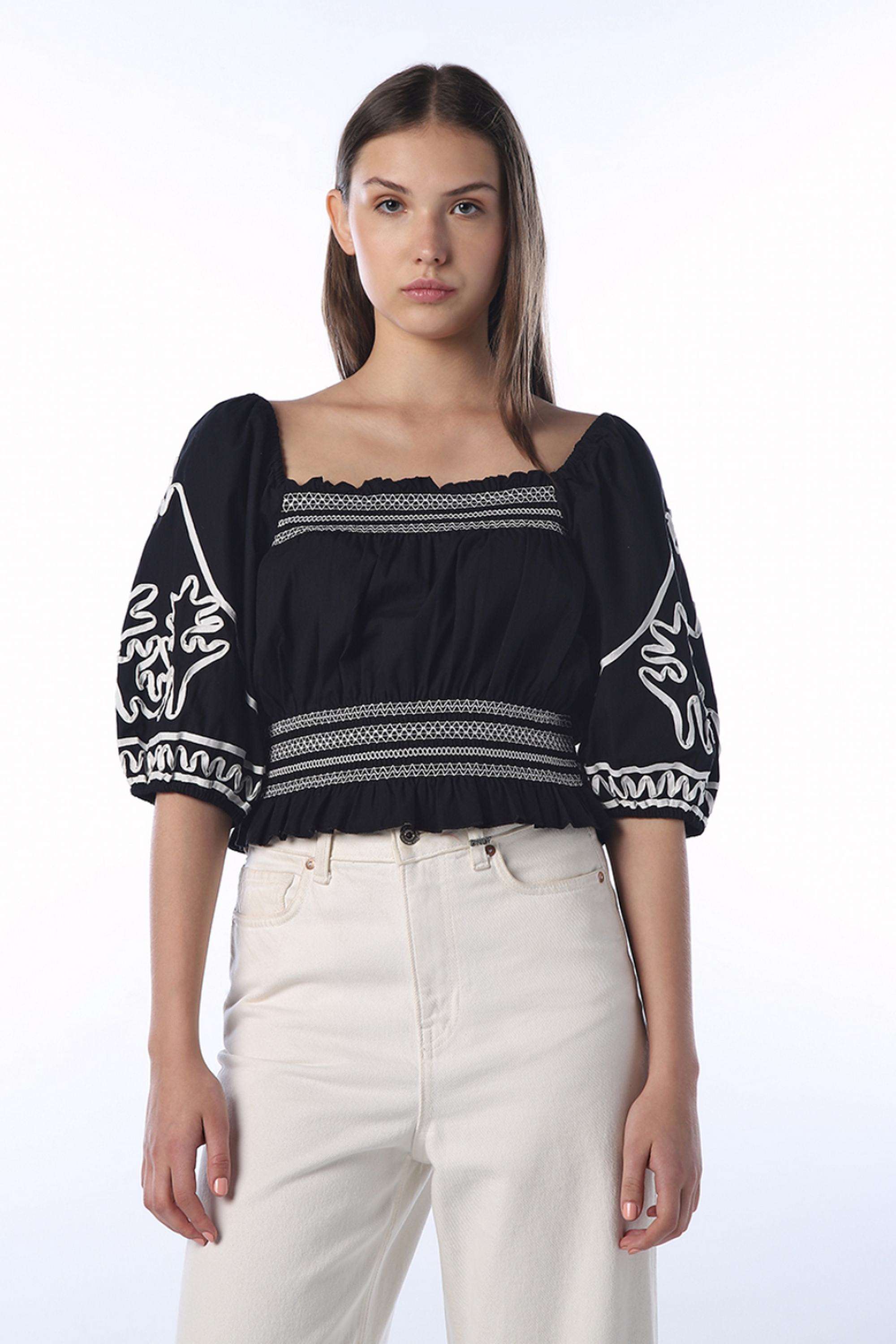 Printed-Cotton-Square-Neck-Women-s-Top
