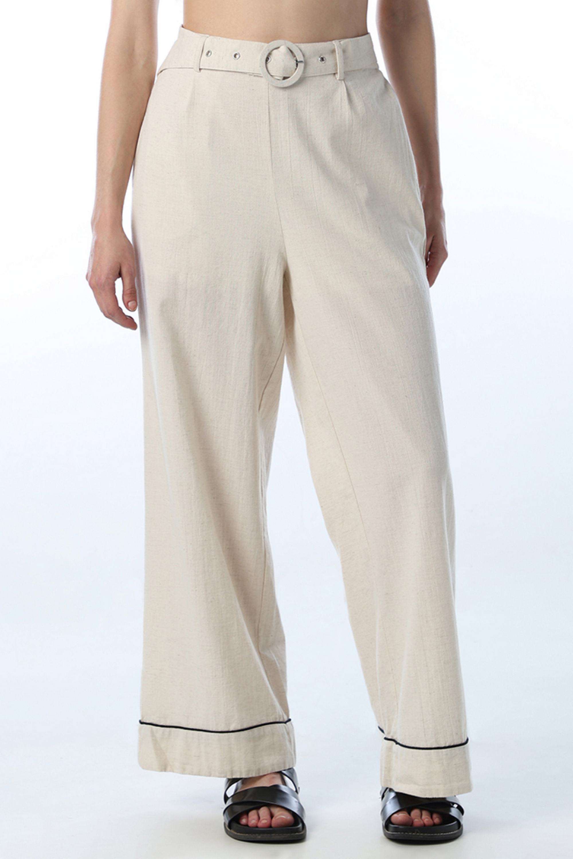 Solid-Regular-Fit-Cotton-Women-s-Casual-Wear-Pants