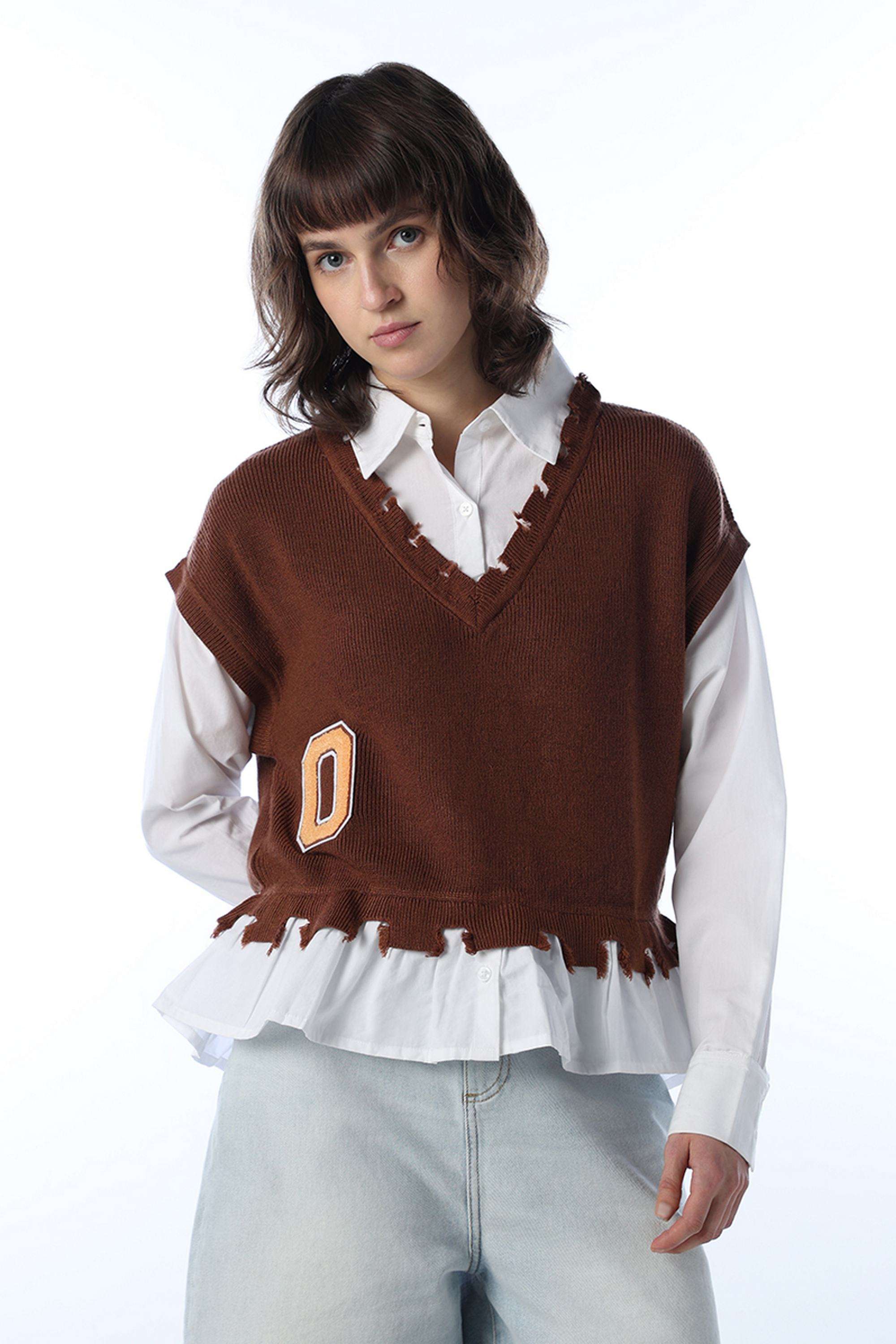 Solid-Acrylic-Collared-Women-s-Shirt