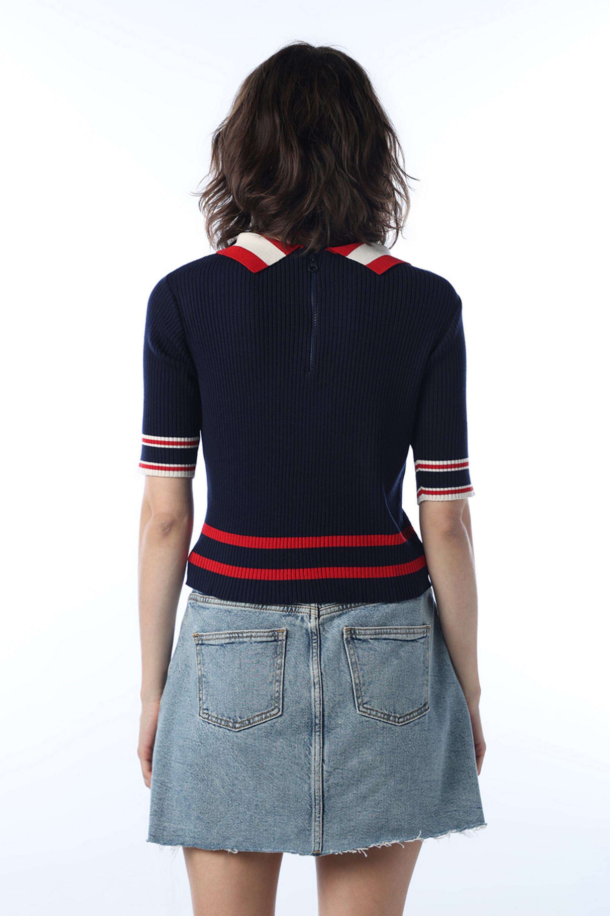 Solid-Viscose-Collared-Women-s-T-Shirt