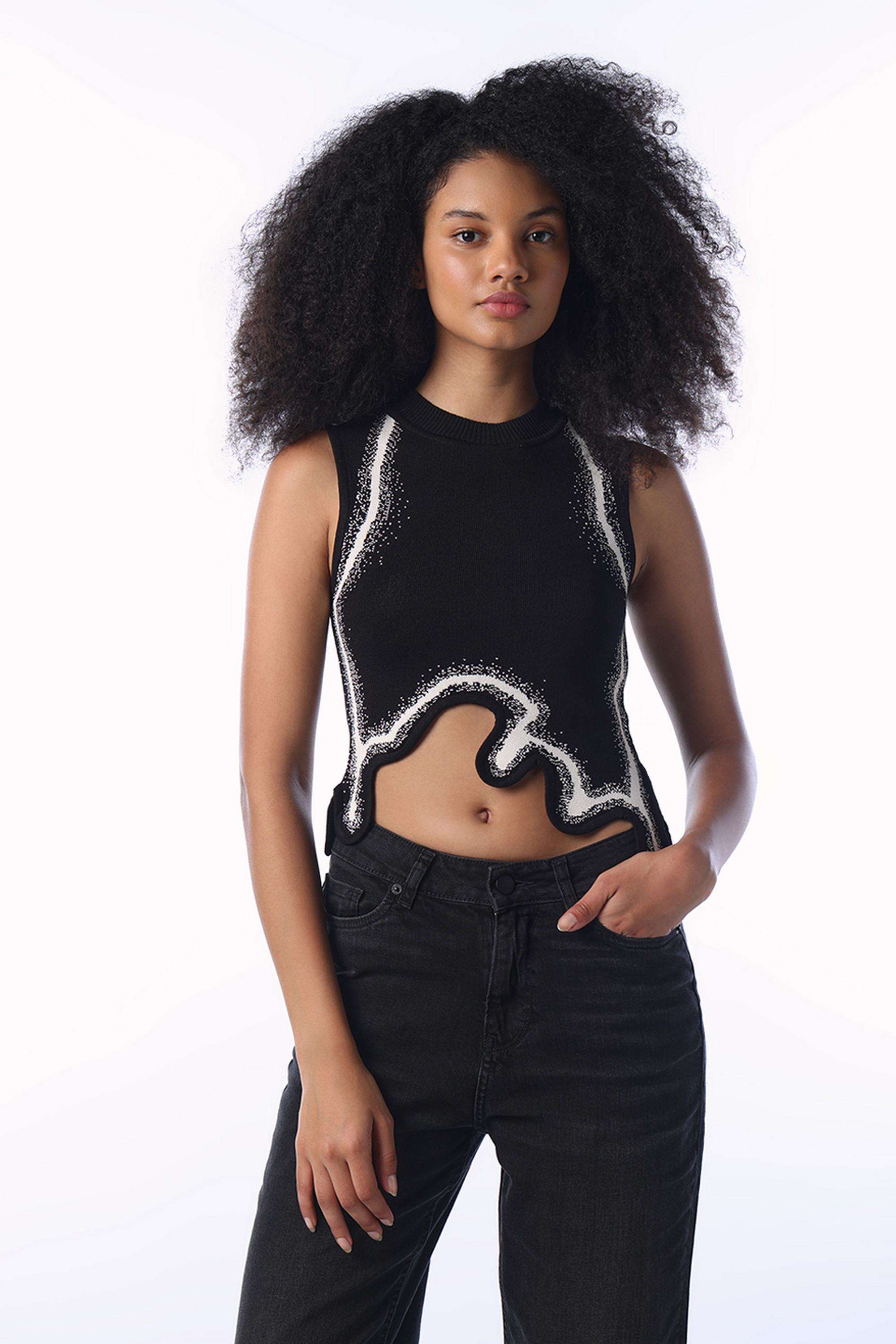 Solid-Viscose-Round-Neck-Women-s-Top
