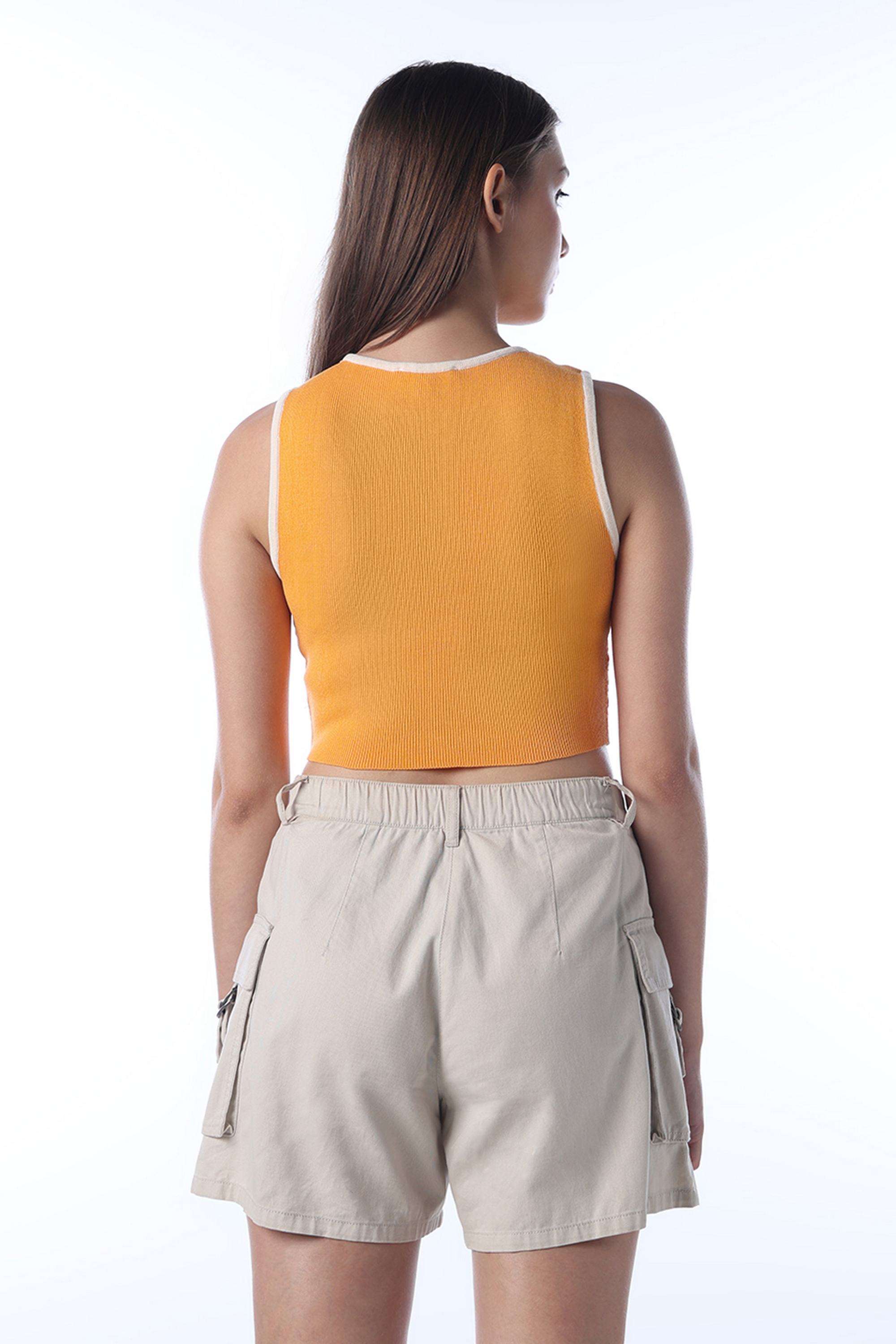 Solid-Viscose-Round-Neck-Women-s-Top