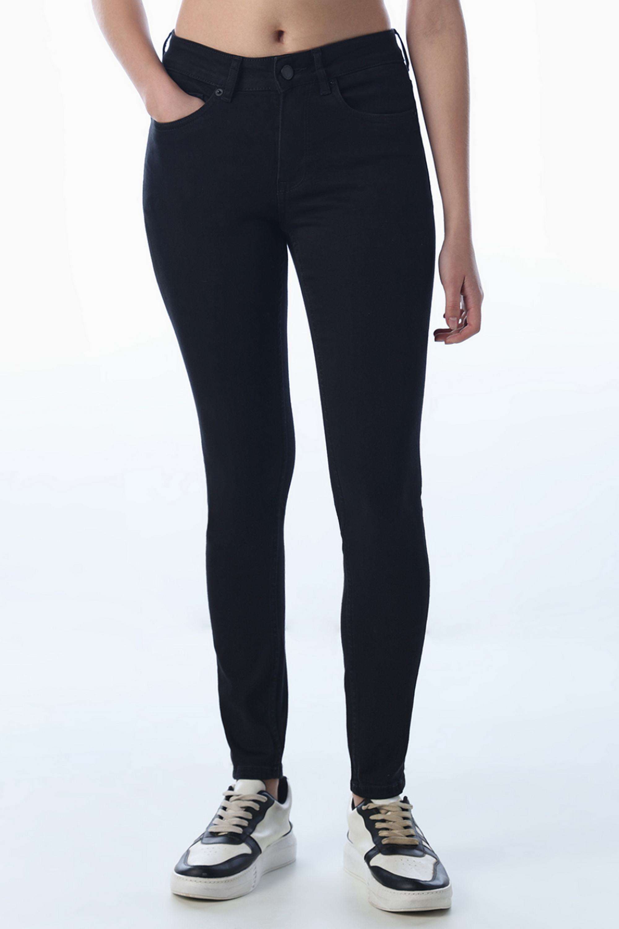 Solid-Skinny-Fit-Cotton-Women-s-Casual-Wear-Jeans