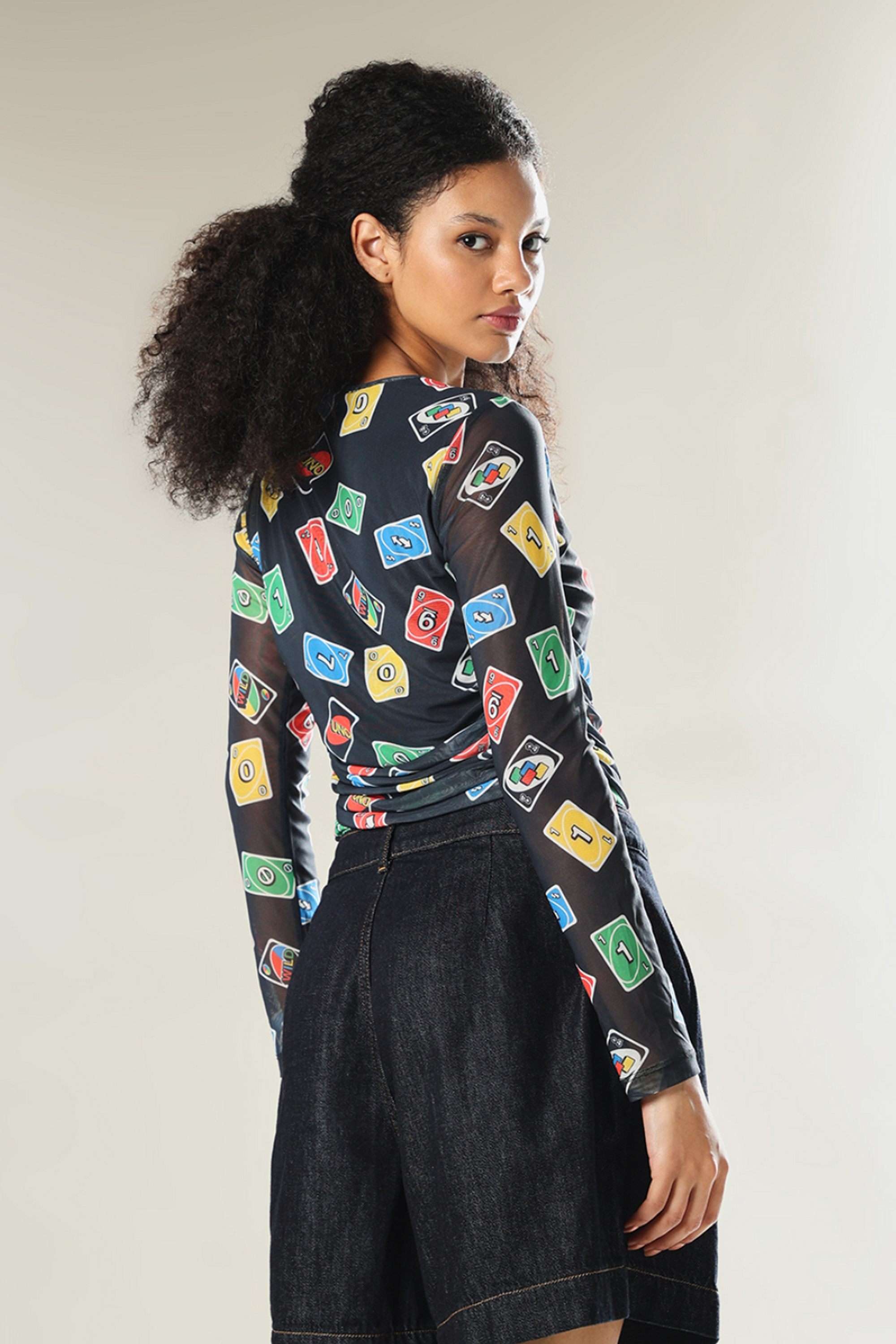 Solid-Blended-Fabric-Slim-Fit-Women-s-Top