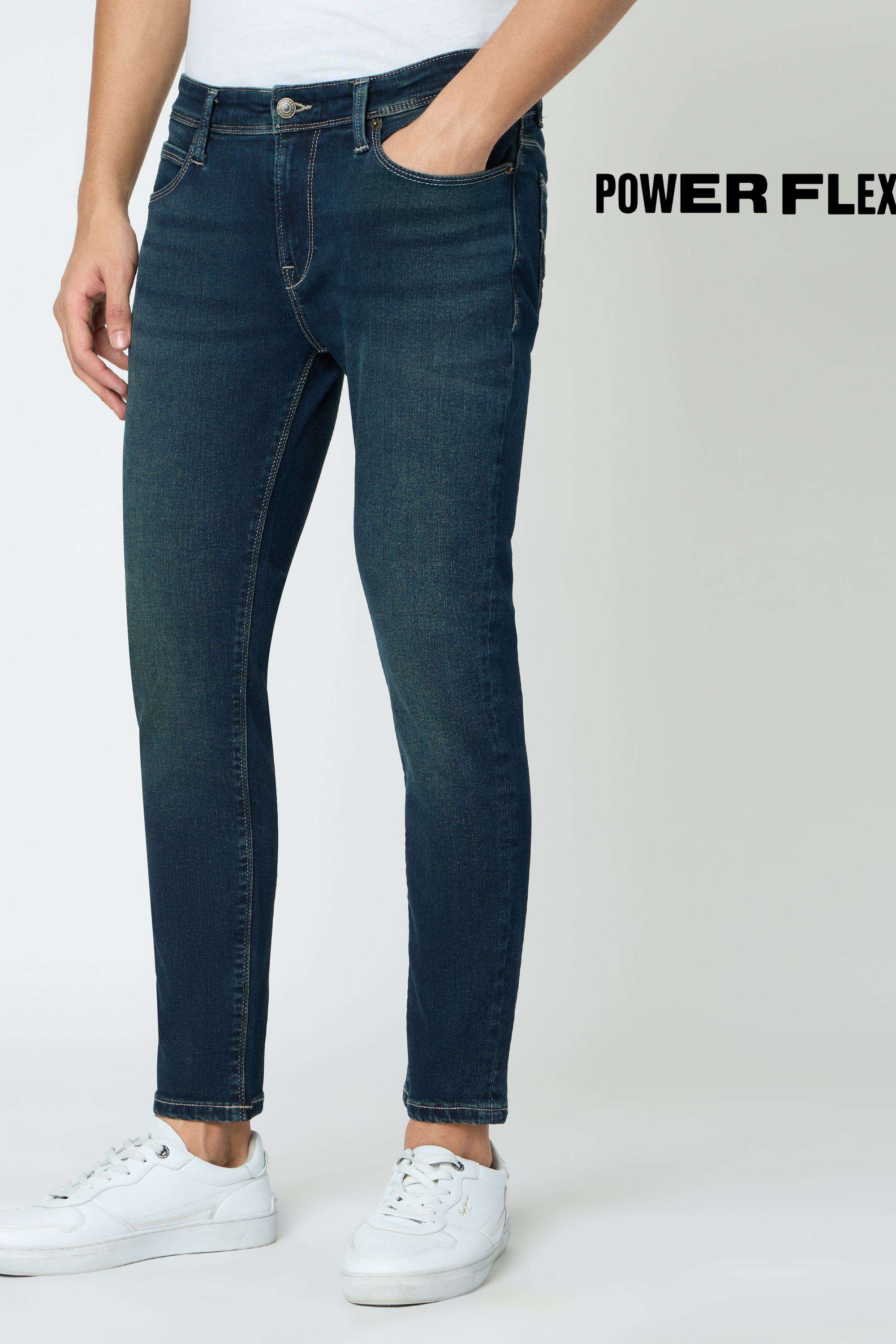 Light-Wash-Blended-Fabric-Slim-Fit-Men-s-Jeans