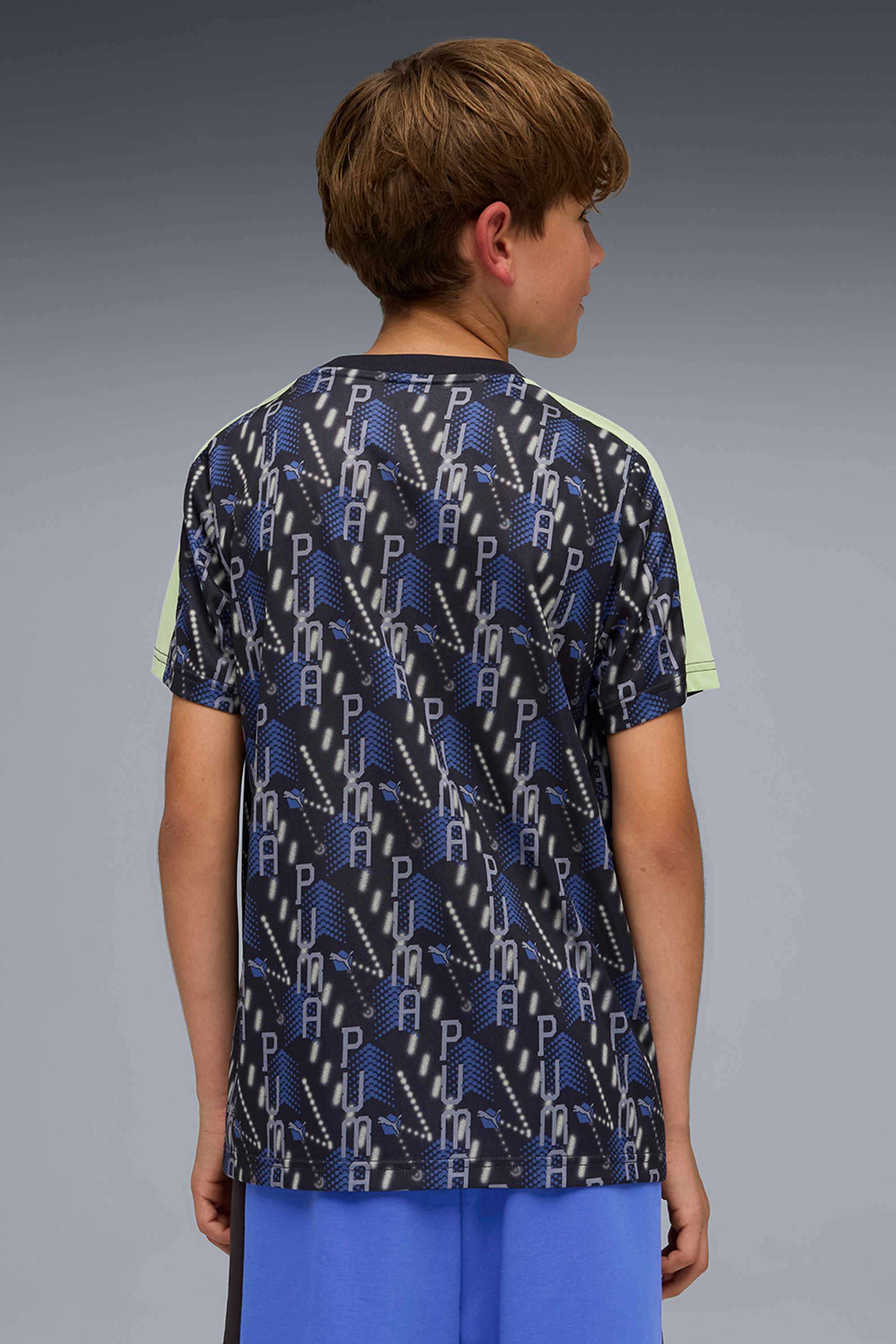 Weft-Blended-Fabric-Round-Neck-Boys-T-Shirt