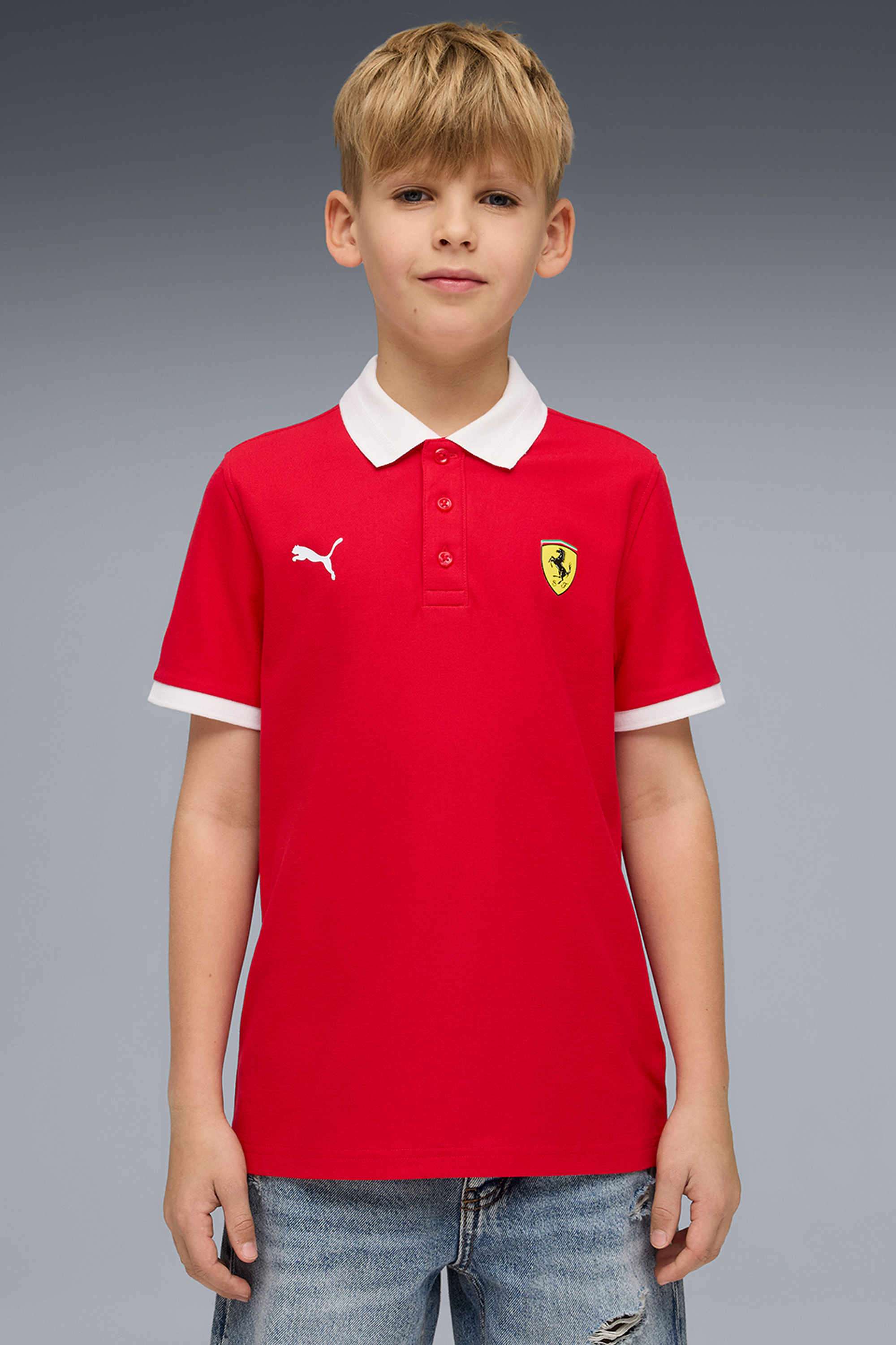 Weft-Blended-Fabric-Polo-Boys-T-Shirt