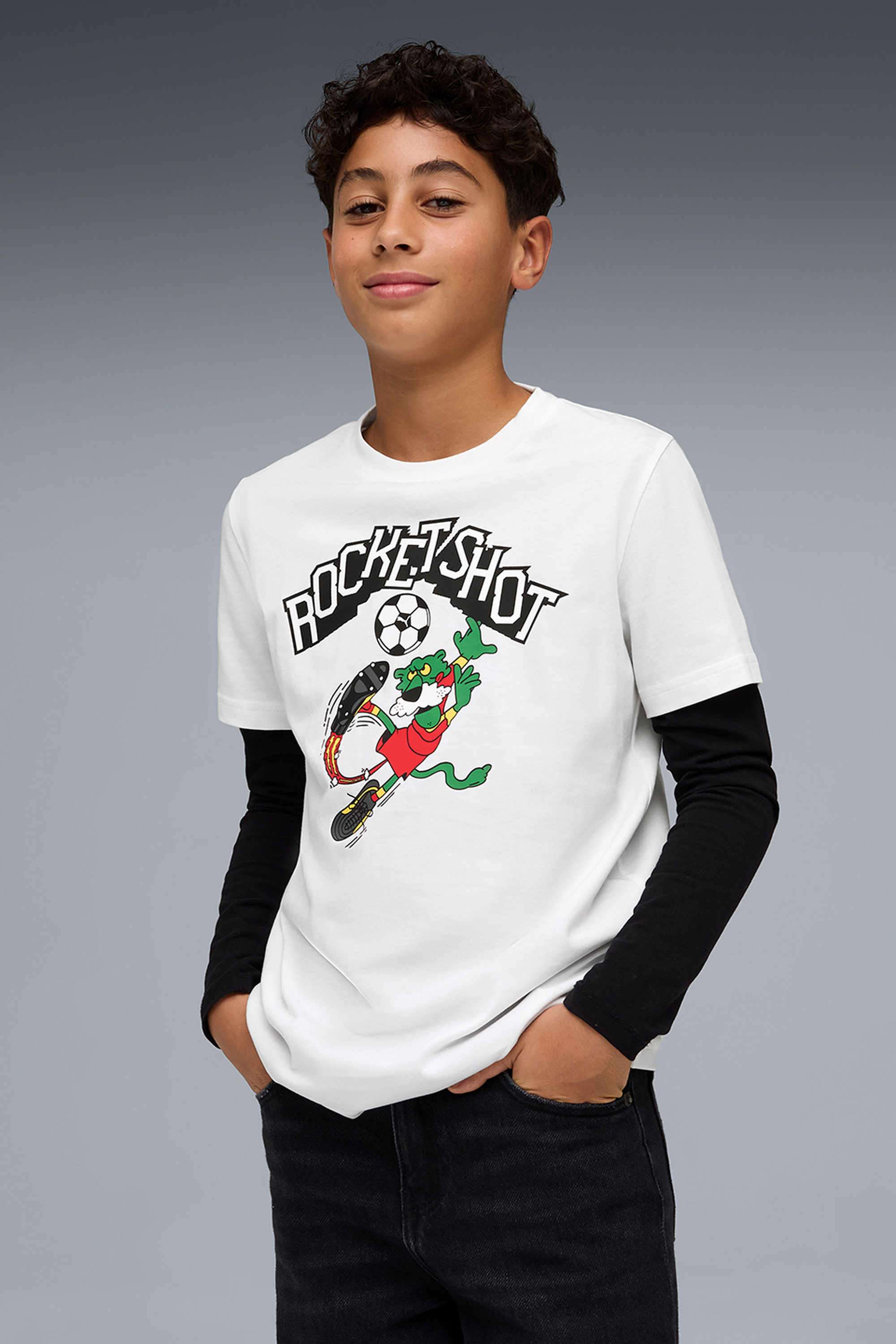 Weft-Blended-Fabric-Round-Neck-Boys-T-Shirt