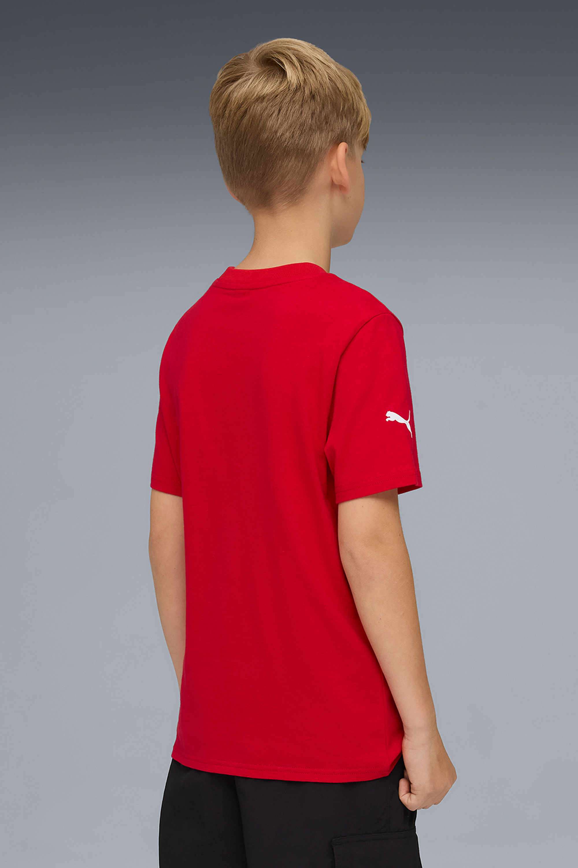 Weft-Blended-Fabric-Round-Neck-Boys-T-Shirt