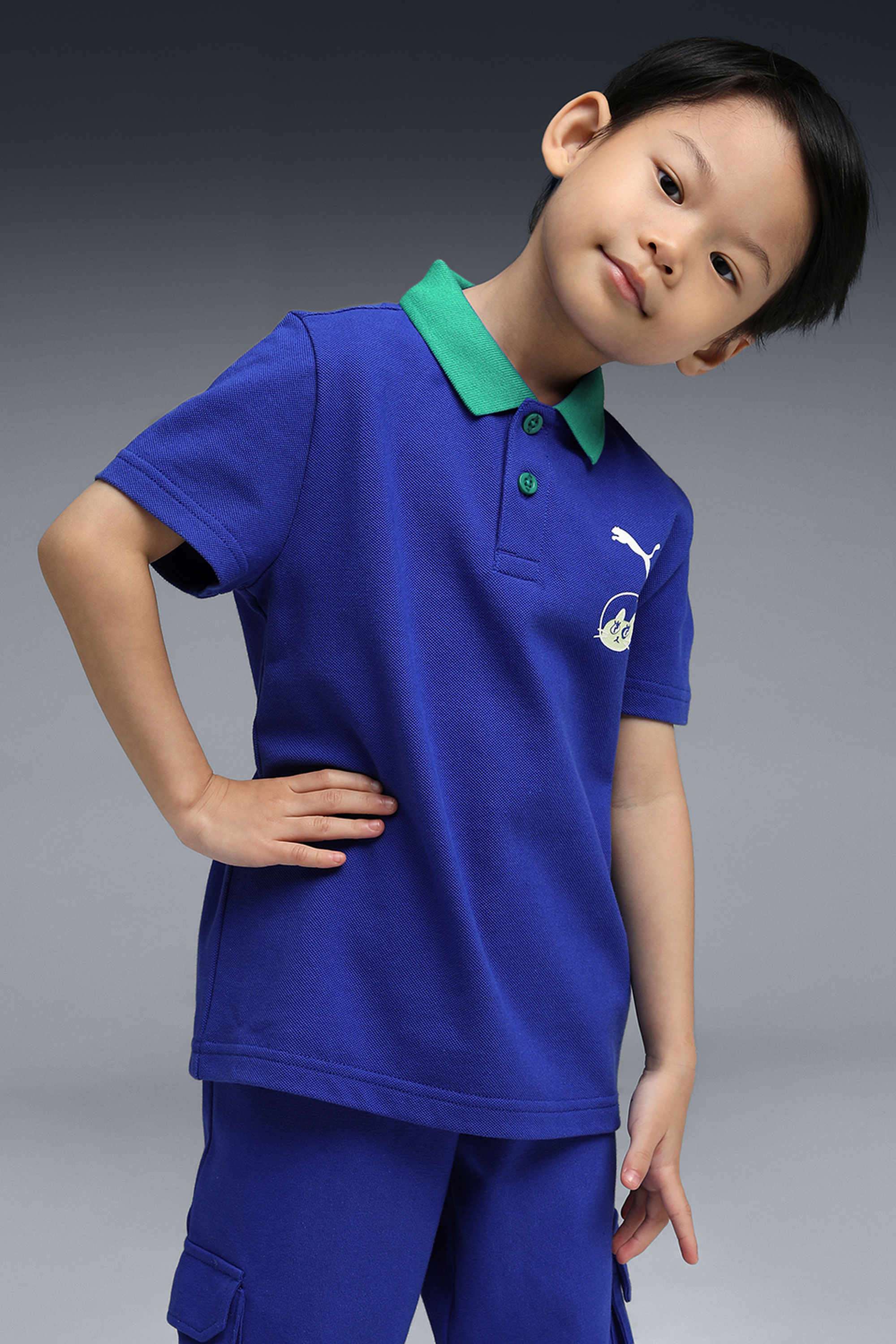 Weft-Blended-Fabric-Polo-Boys-T-Shirt