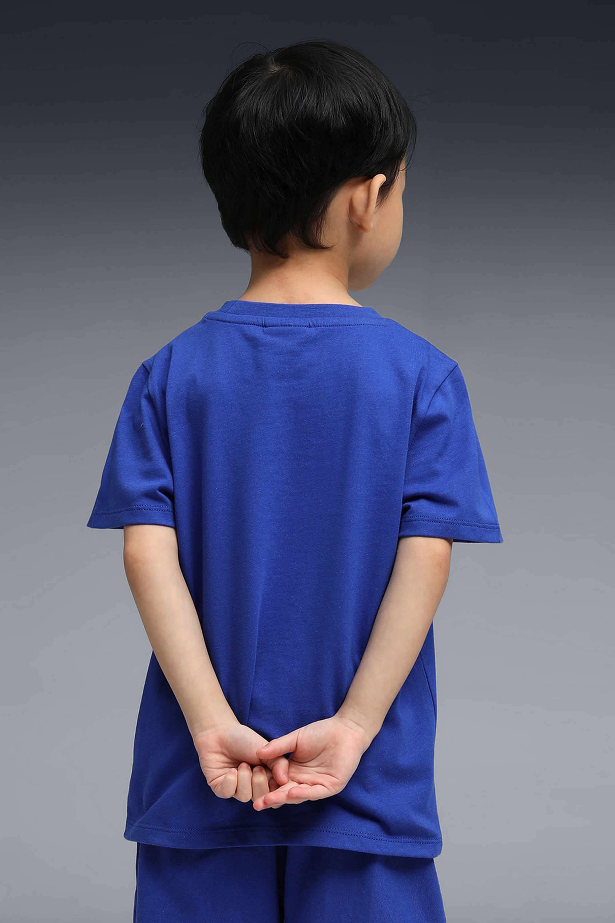 Weft-Blended-Fabric-Round-Neck-Boys-T-Shirt