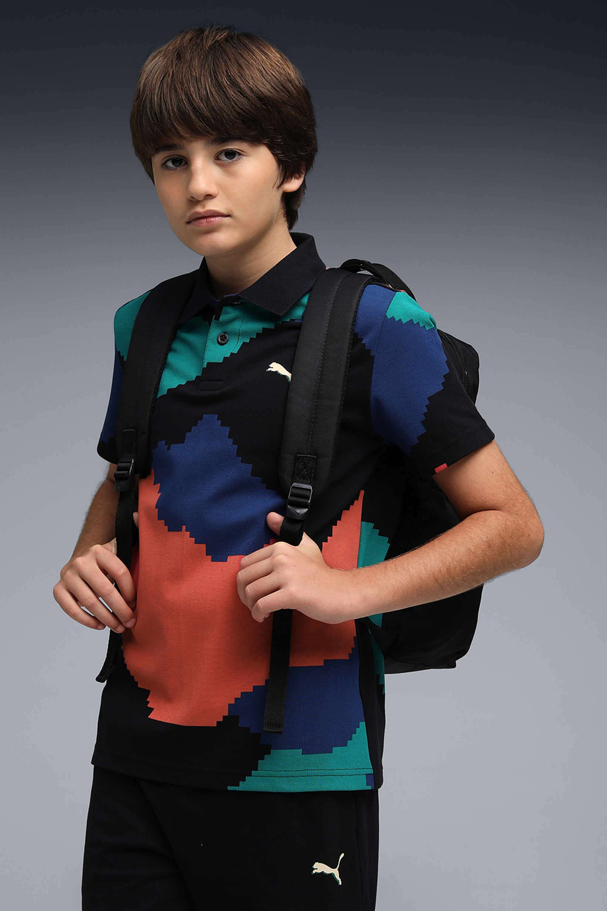 Weft-Blended-Fabric-Polo-Boys-T-Shirt
