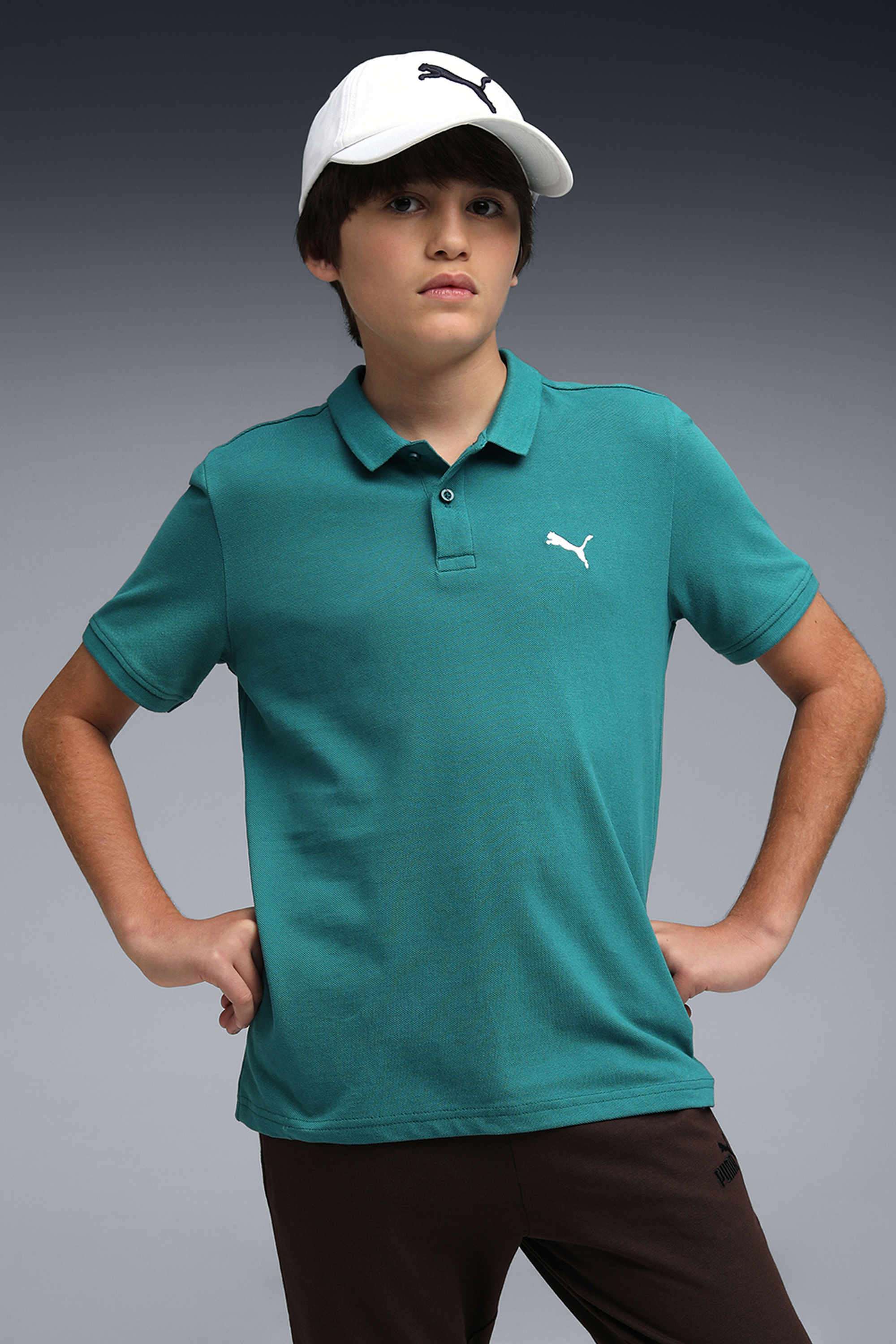 Weft-Blended-Fabric-Polo-Boys-T-Shirt