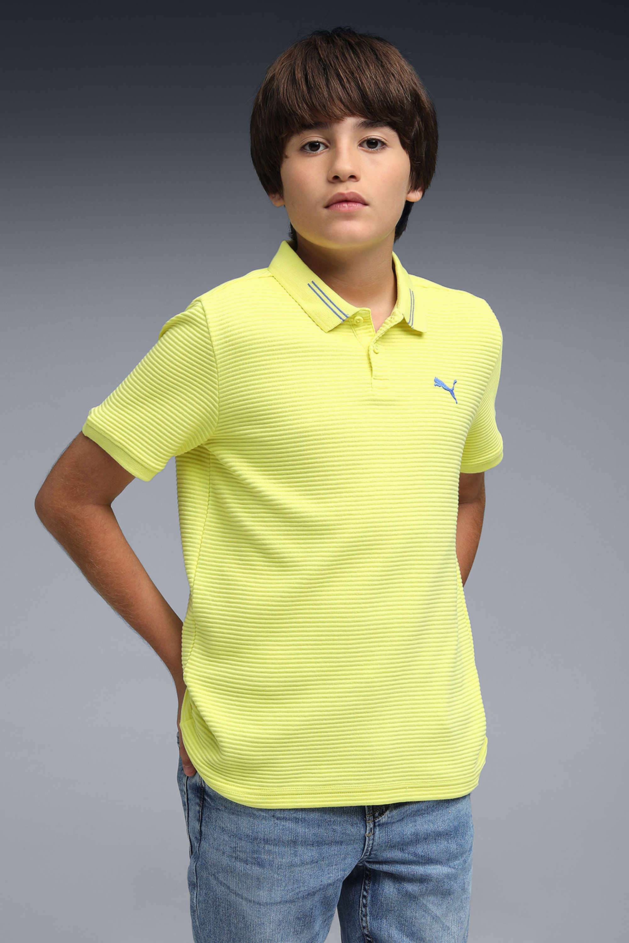 Weft-Blended-Fabric-Polo-Boys-T-Shirt